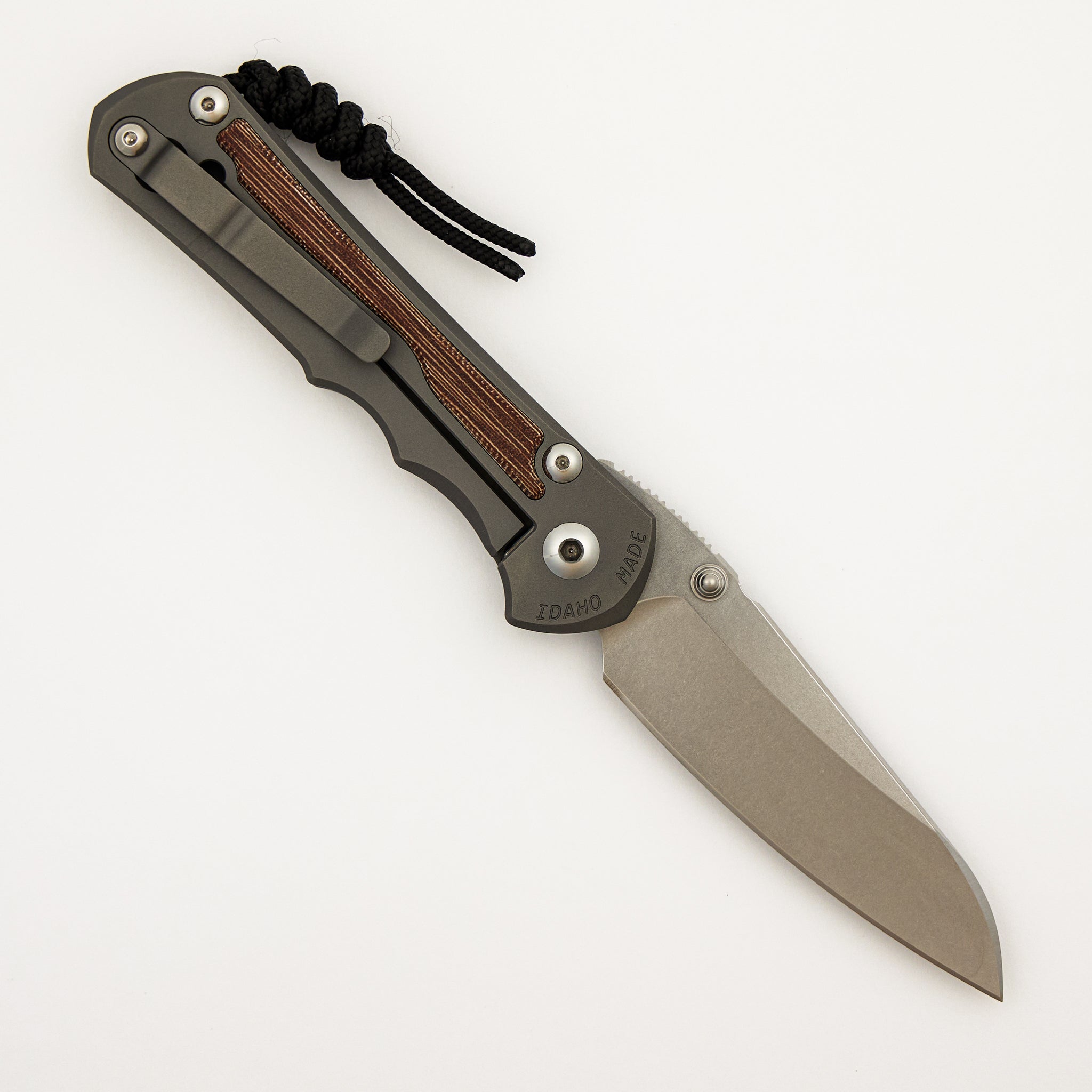 Large Inkosi - Insingo CPM MagnaCut Blade - Glass Blasted - Natural Canvas Micarta Inlays