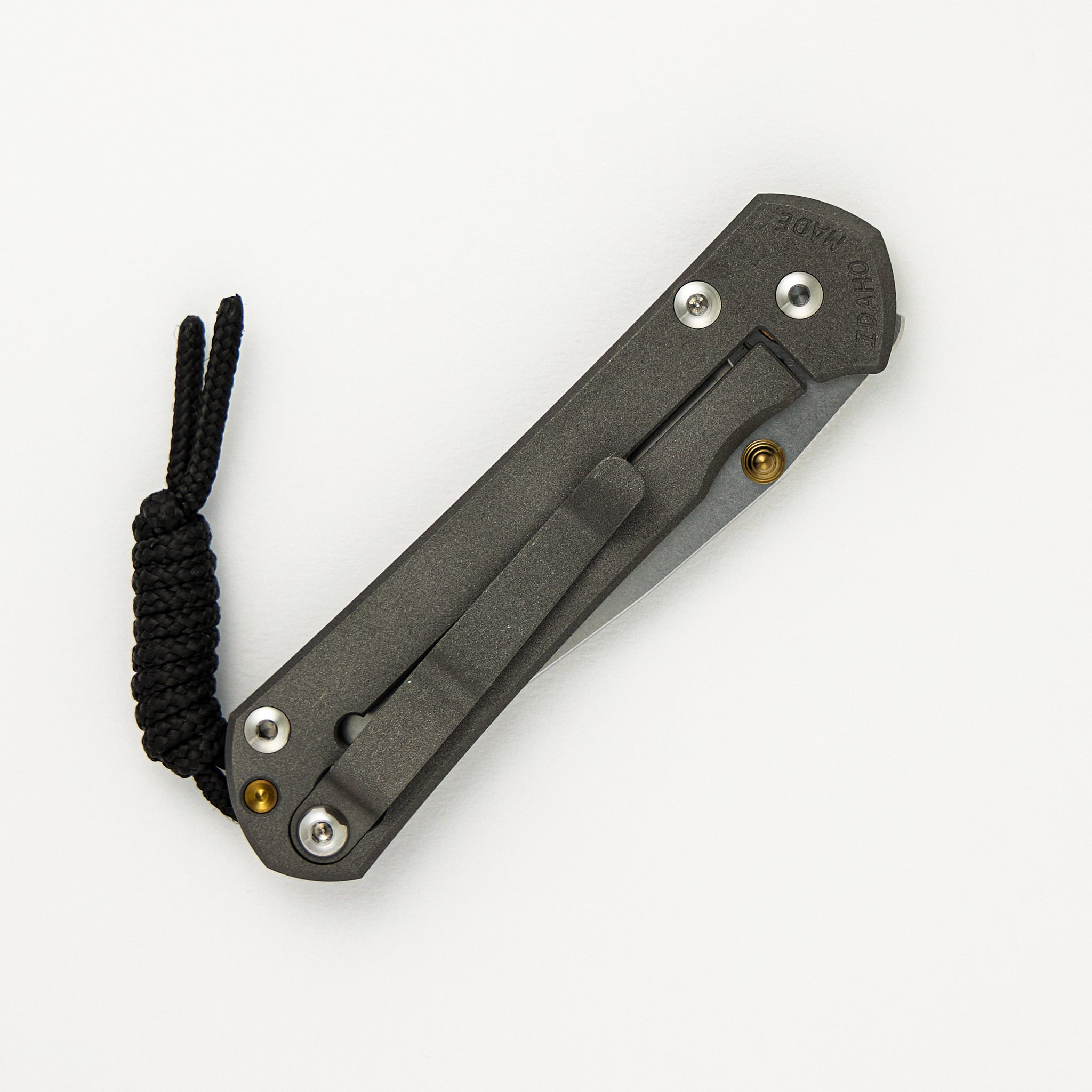 Small Sebenza 31 - Drop Point CPM MagnaCut Blade - Gold Double Thumb Lugs