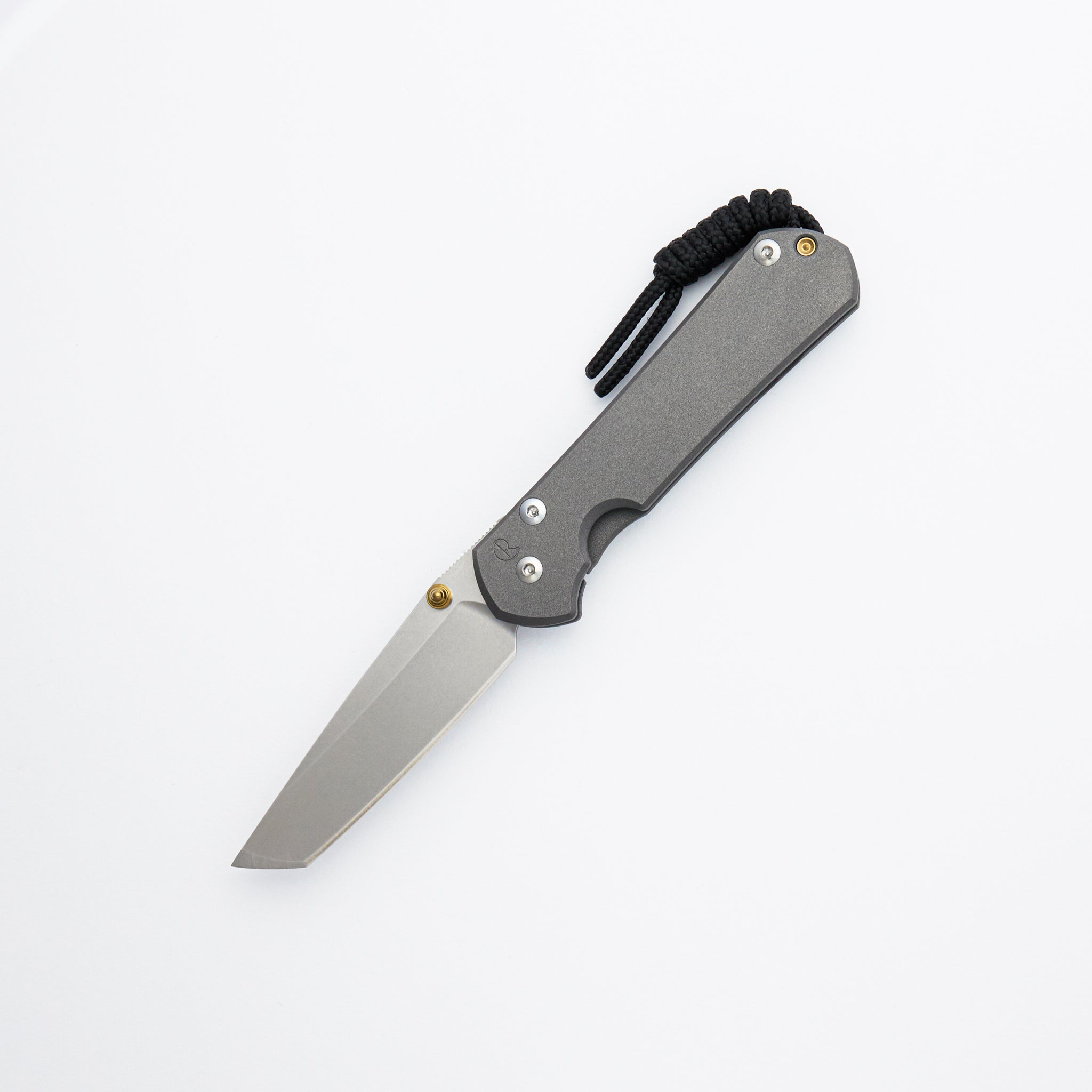 Small Sebenza 31 - Tanto CPM MagnaCut Blade - Gold Double Thumb Lugs