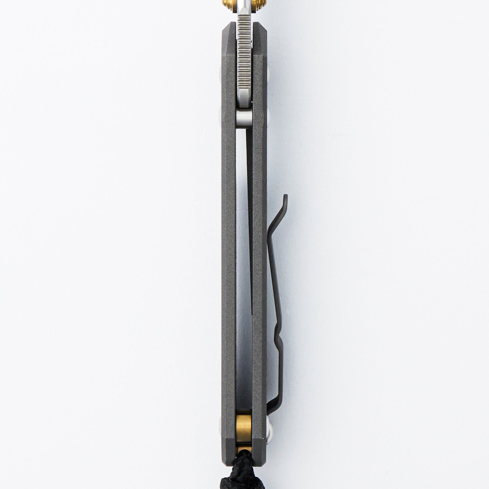 Small Sebenza 31 - Tanto CPM MagnaCut Blade - Gold Double Thumb Lugs