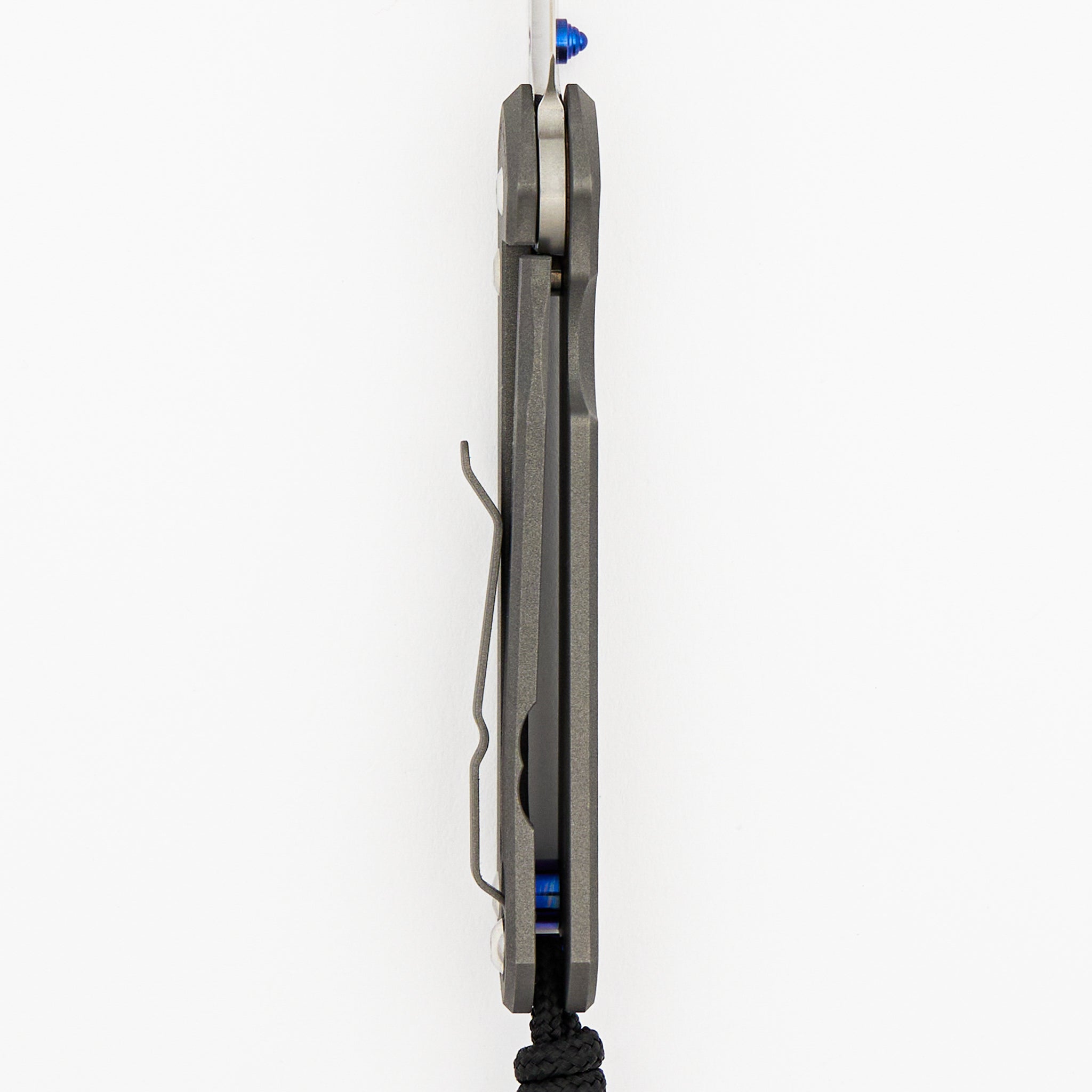 Small Sebenza 31 - Tanto CPM MagnaCut Blade - Blue Single Thumb Lug