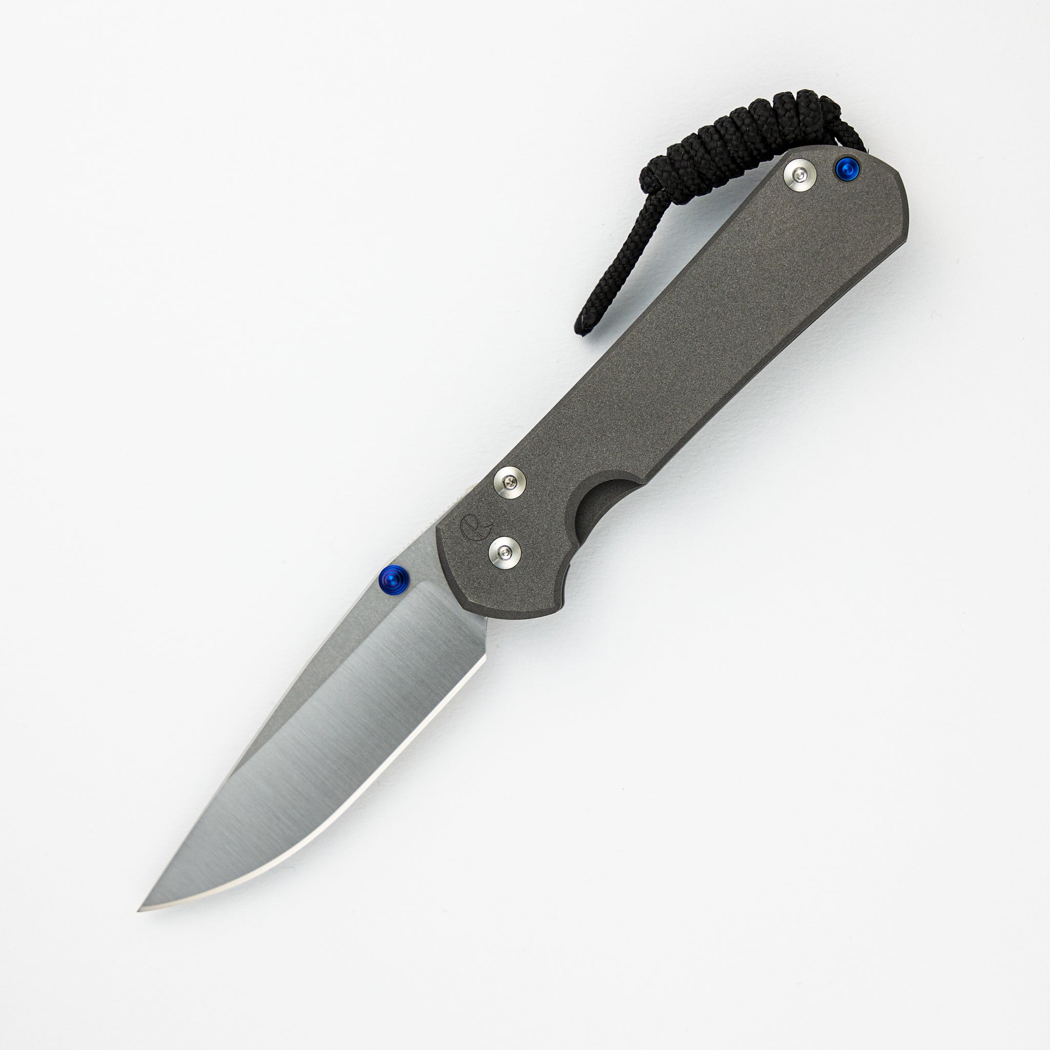 SMALL SEBENZA 31 – Polished CPM MAGNACUT BLADE – BLUE DOUBLE THUMB LUGS