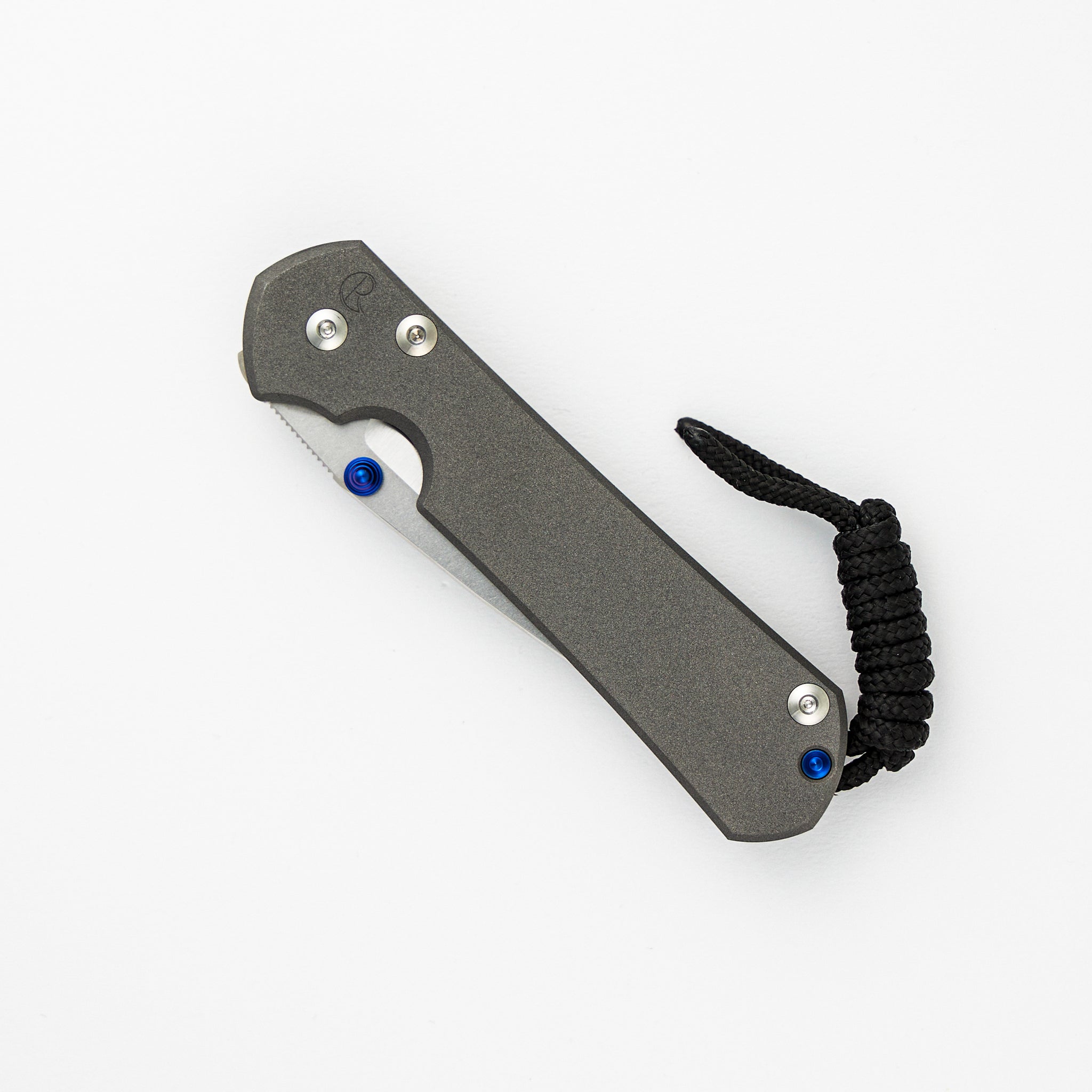 SMALL SEBENZA 31 – Polished CPM MAGNACUT BLADE – BLUE DOUBLE THUMB LUGS