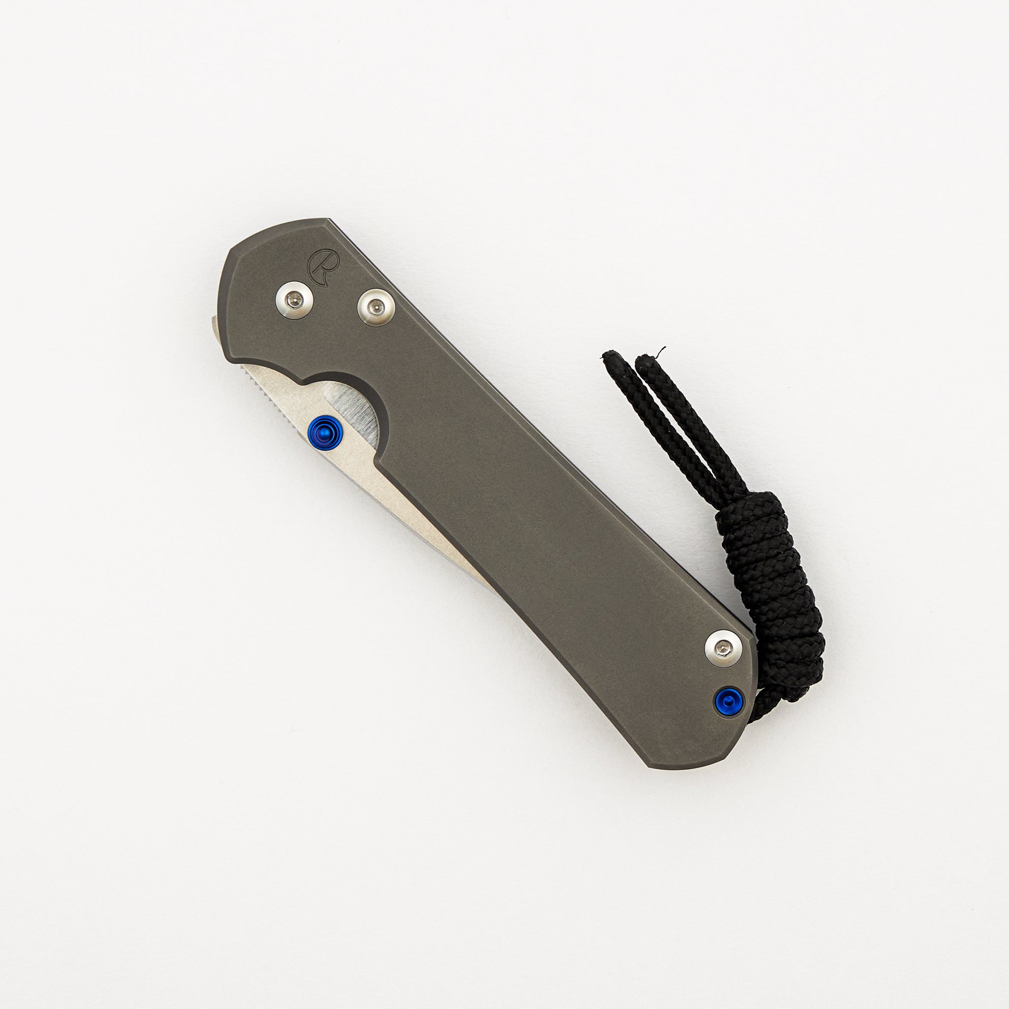 Small Sebenza 31 - Drop Point Polished CPM MagnaCut Blade - Glass Blasted - Blue Single Lug