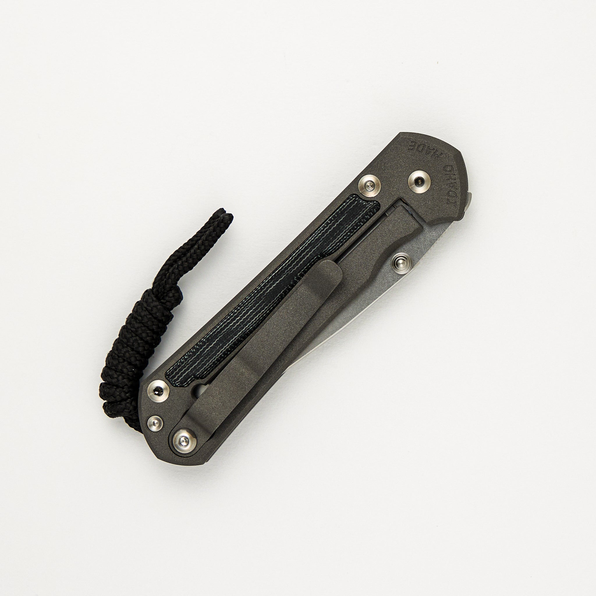 Small Sebenza 31 - Drop Point CPM MagnaCut Blade - Black Canvas Micarta Inlays - Silver Double Thumb Lugs