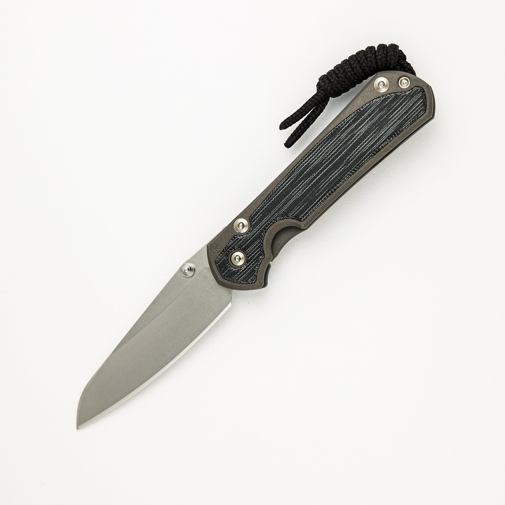 Small Sebenza 31 - Black Canvas Micarta Inlays - Insingo CPM MagnaCut Blade - Silver Double Thumb Lugs