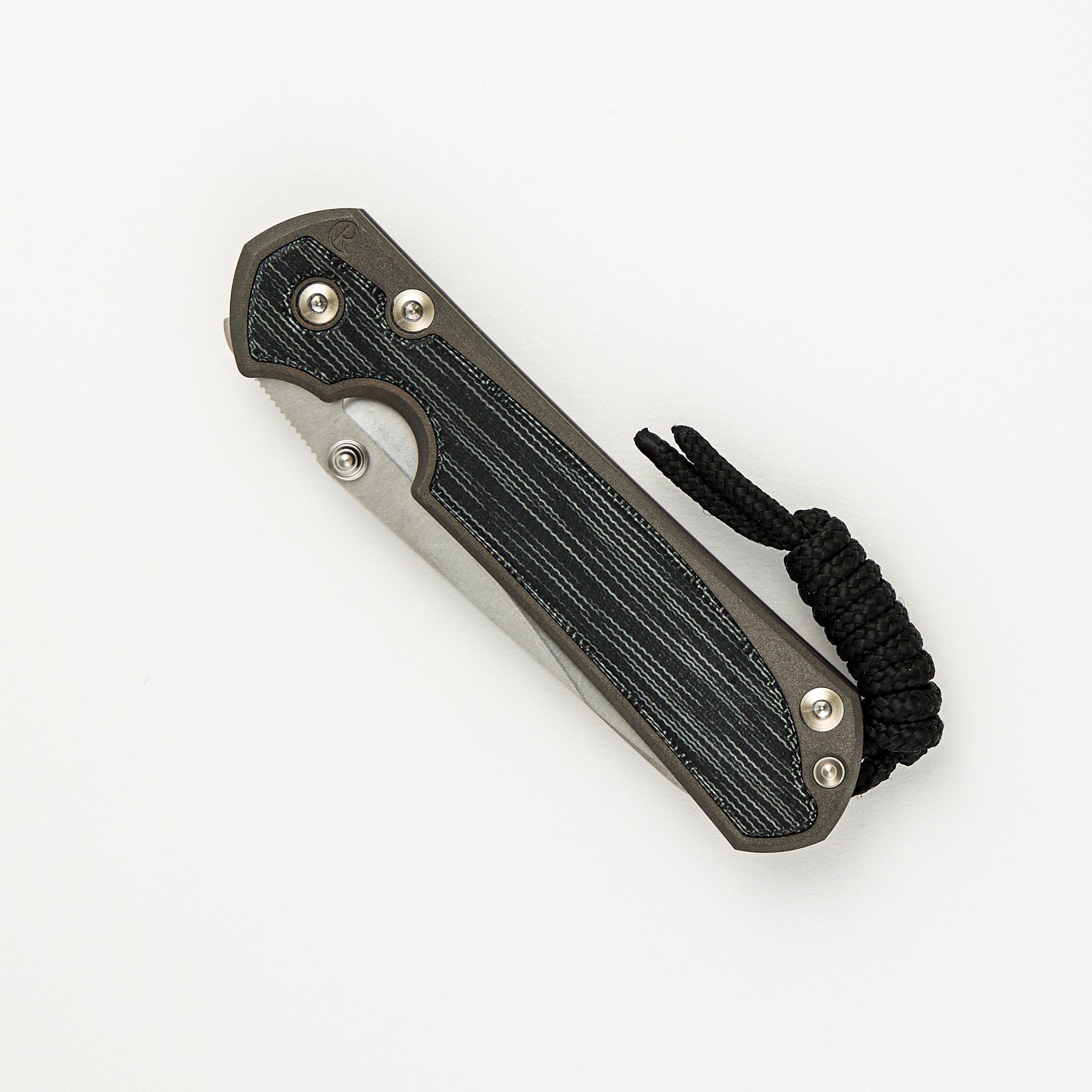Small Sebenza 31 - Black Canvas Micarta Inlays - Insingo CPM MagnaCut Blade - Silver Double Thumb Lugs