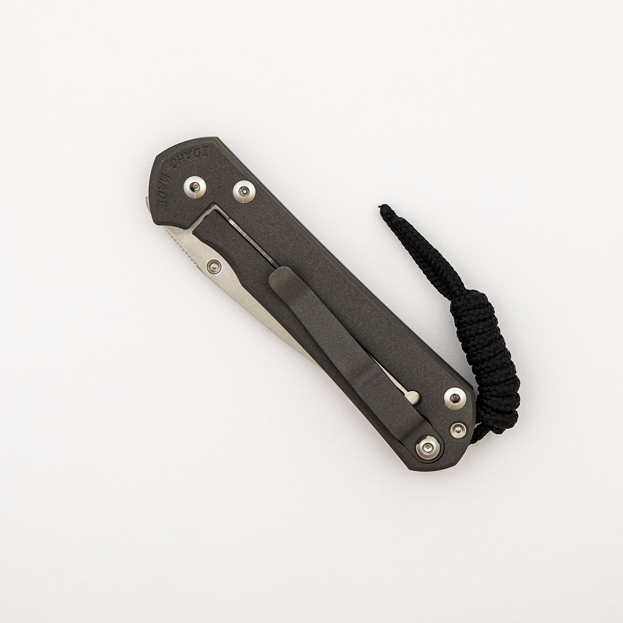 Small Sebenza 31 - Unique Graphic Left Handed - Drop Point CPM MagnaCut Blade - Amethyst - Silver Single Thumb Lug