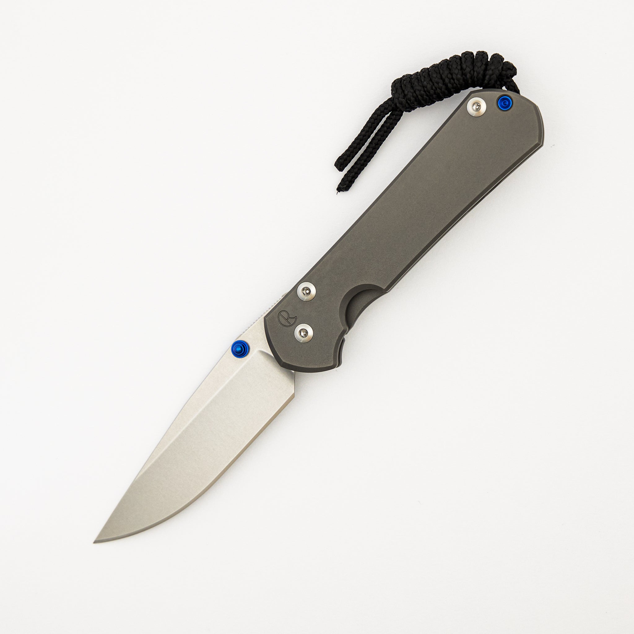 Small Sebenza 31 - Drop Point CPM MagnaCut Blade - Glass Blasted - Blue Double Lugs