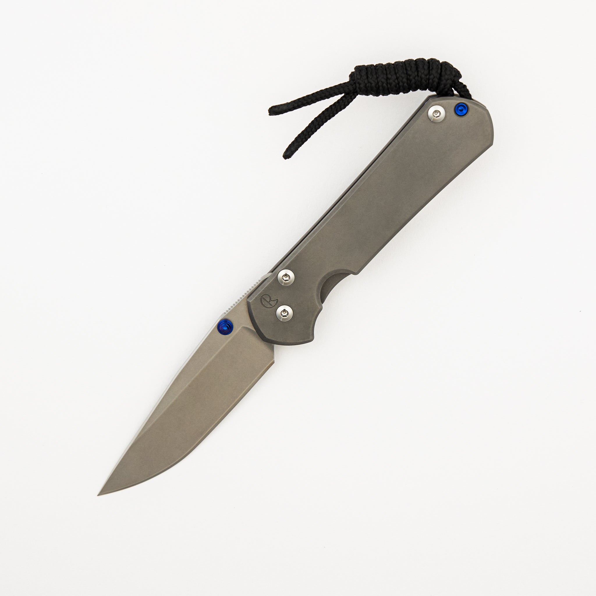 Small Sebenza 31 - Drop Point CPM MagnaCut Blade - Glass Blasted - Blue Single Thumb Lug