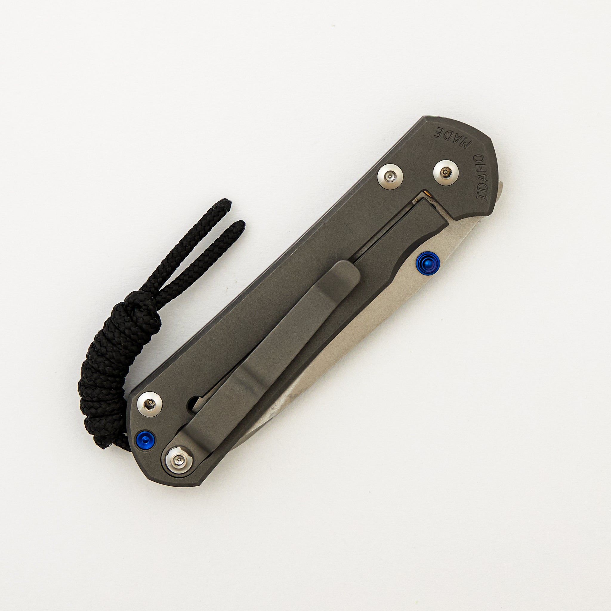 Small Sebenza 31 - Insingo CPM MagnaCut Blade - Glass Blasted - Blue Double Lugs
