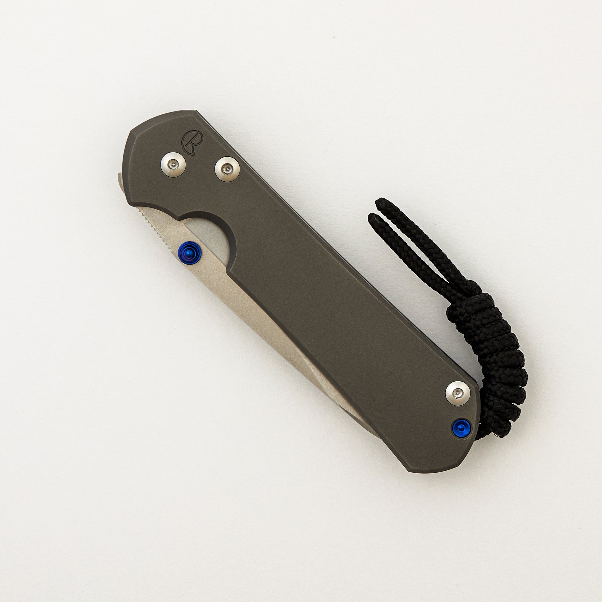 Small Sebenza 31 - Insingo CPM MagnaCut Blade - Glass Blasted - Blue Double Lugs