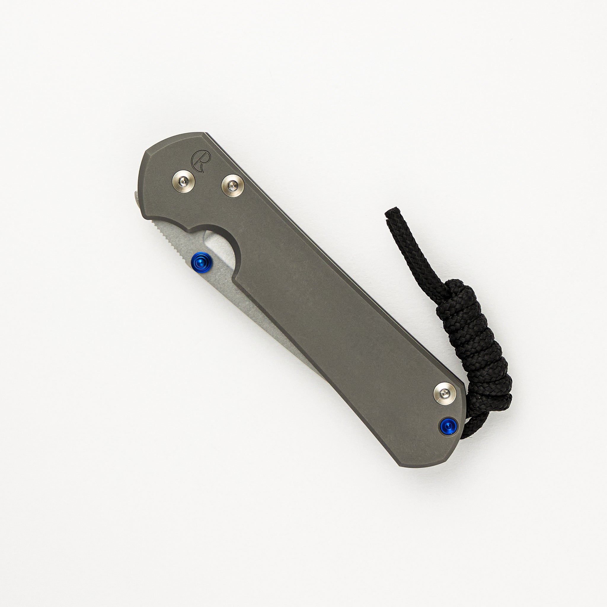 Small Sebenza 31 - Tanto CPM MagnaCut Blade - Glass Blasted - Blue Double Lugs