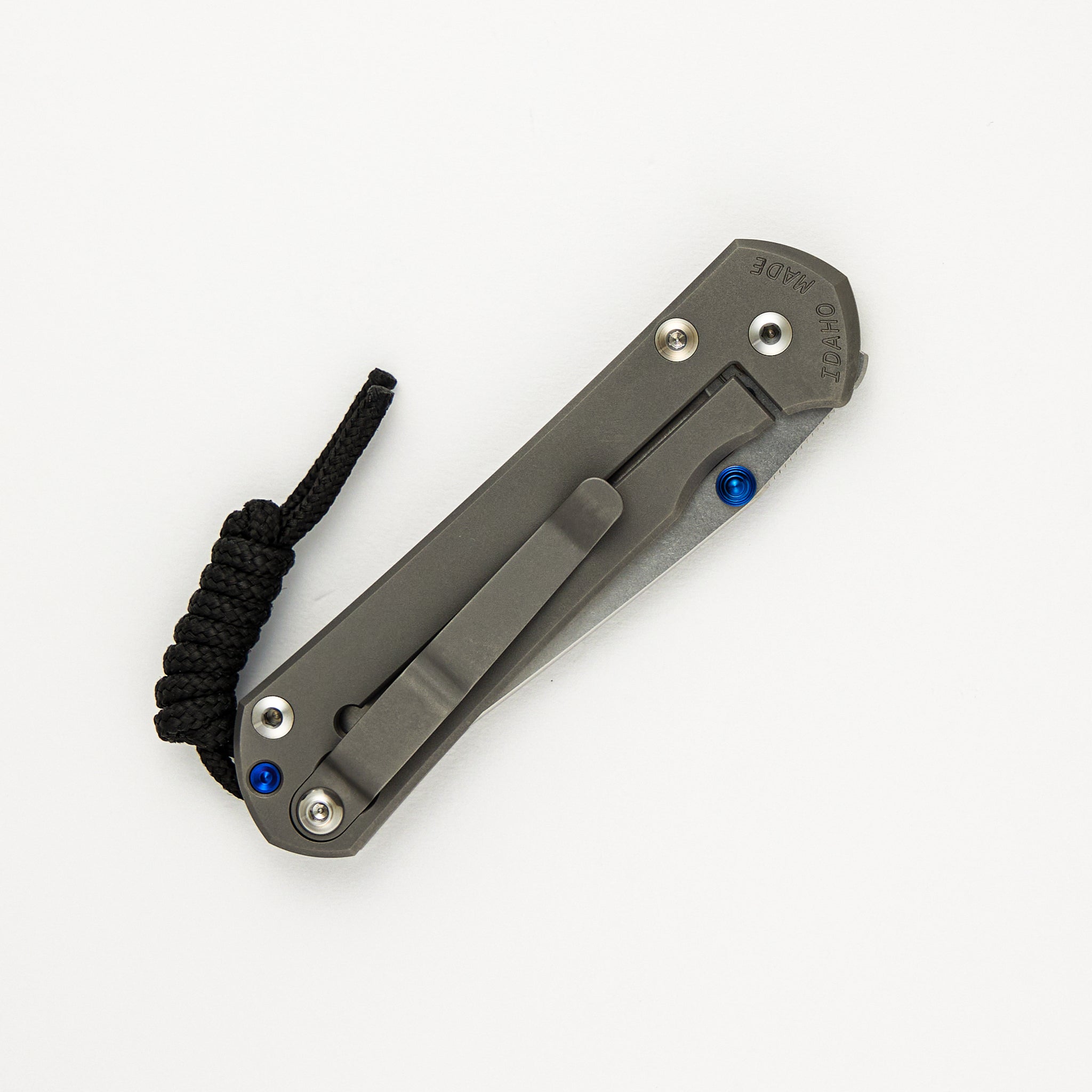 Small Sebenza 31 - Tanto CPM MagnaCut Blade - Glass Blasted - Blue Double Lugs