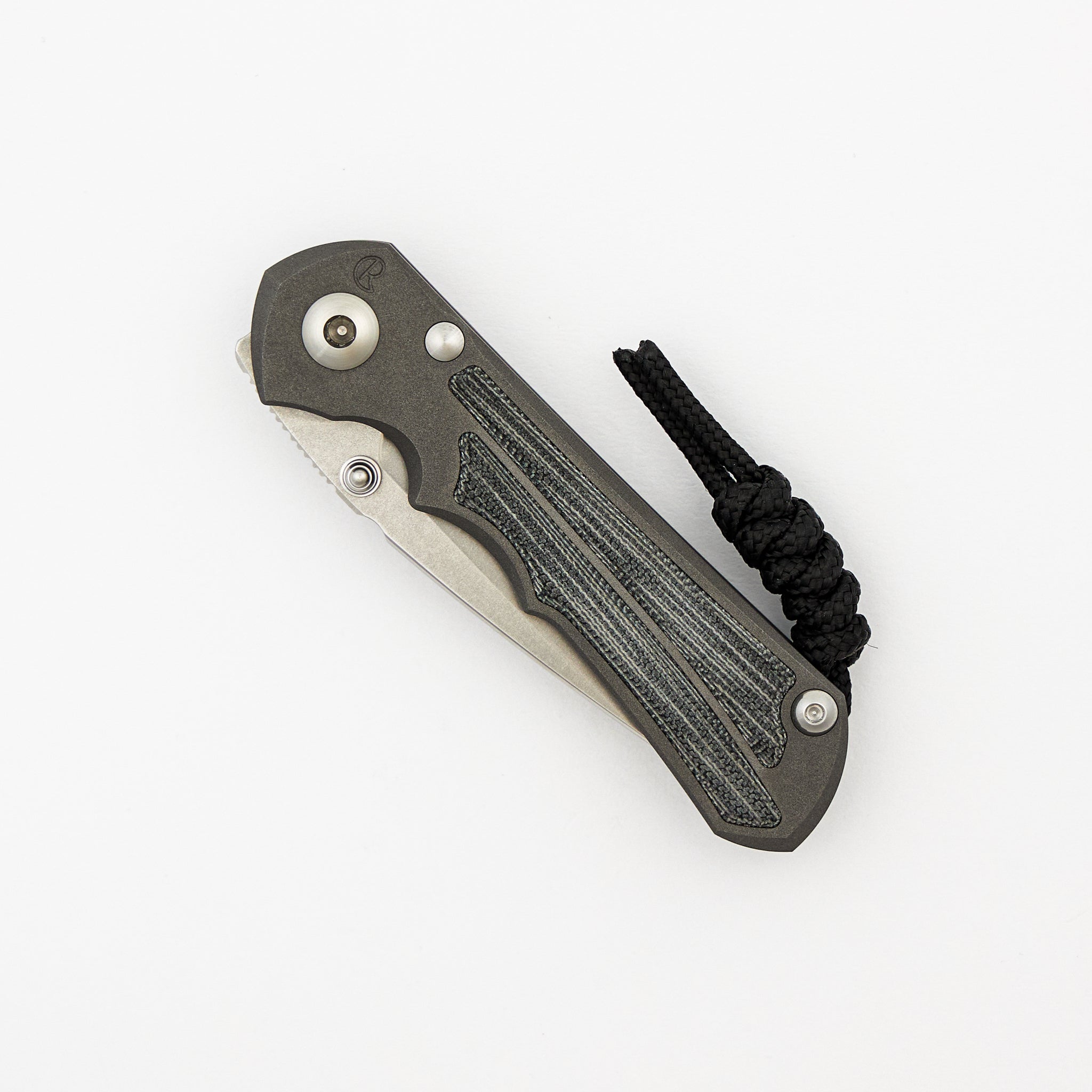 Small Inkosi - Black Canvas Micarta Inlays - Drop Point CPM S45VN Blade