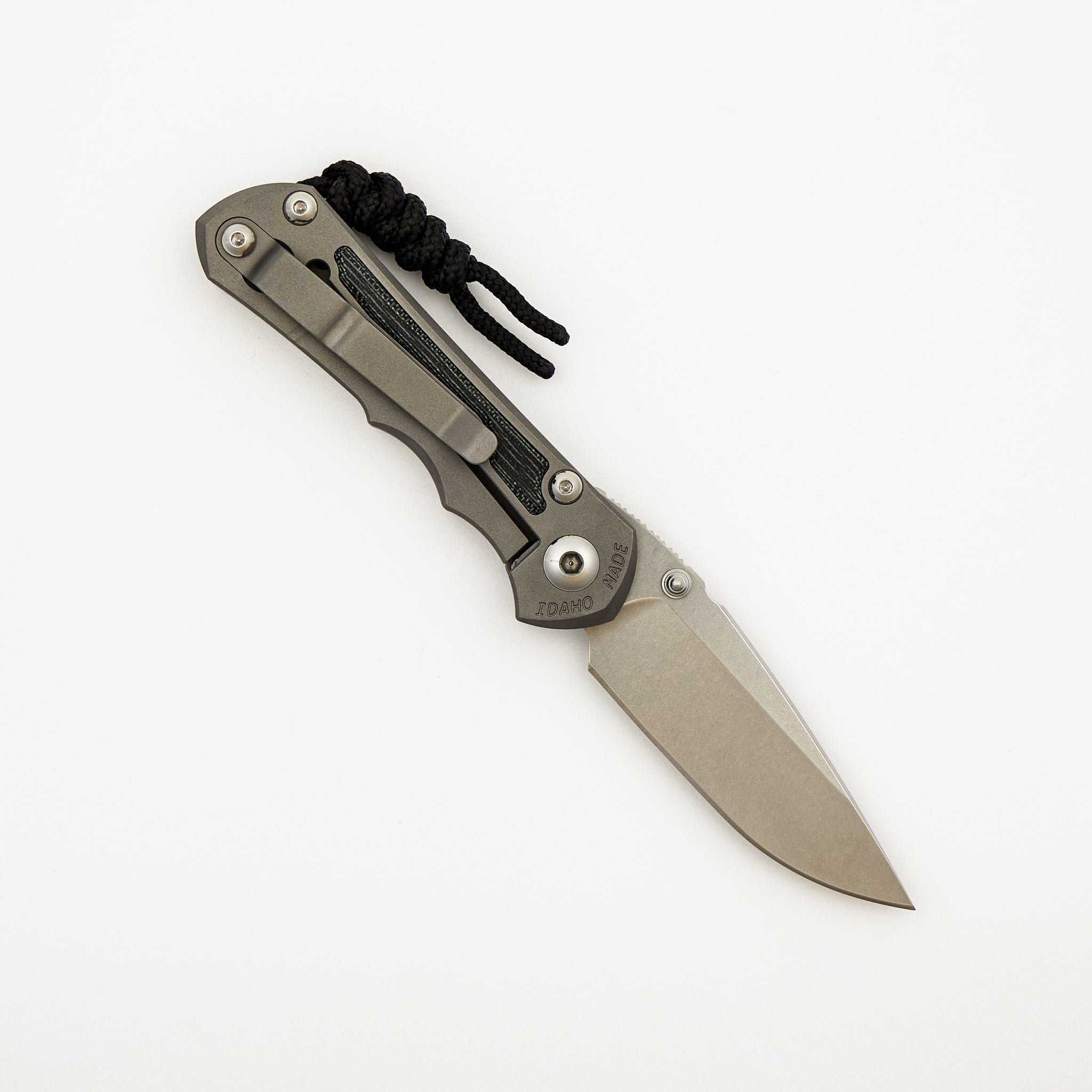 Small Inkosi - Black Canvas Micarta Inlay - Drop Point CPM MagnaCut Blade - Glass Blasted