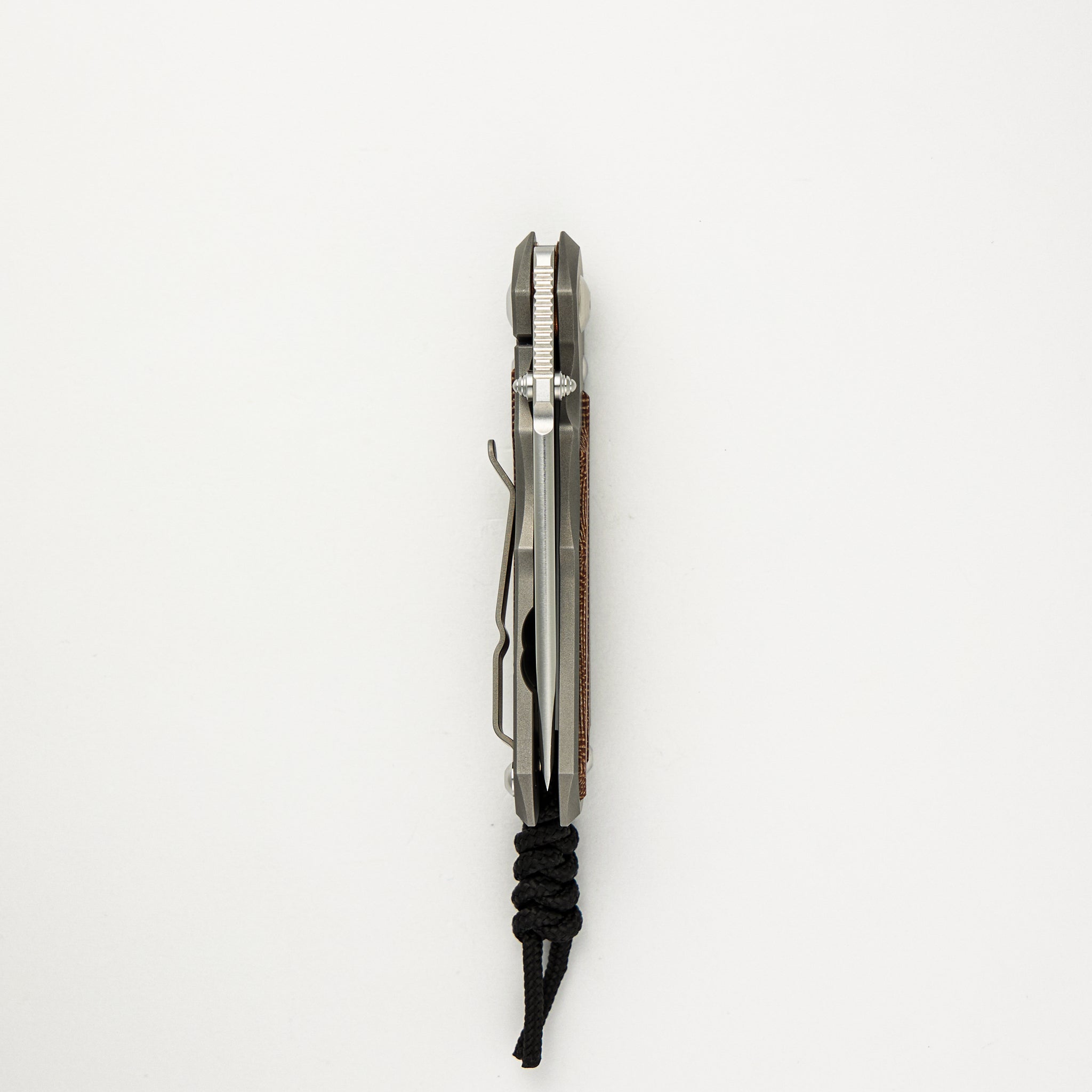Small Inkosi - Tanto CPM MagnaCut Blade - Natural Canvas Micarta Inlays - Glass Blasted