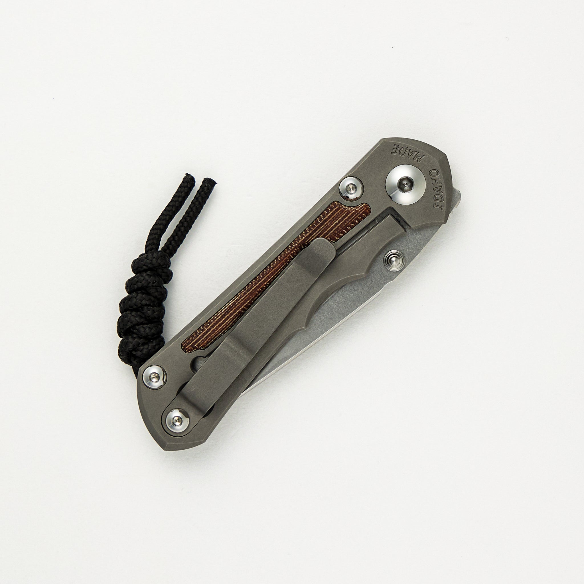Small Inkosi - Tanto CPM MagnaCut Blade - Natural Canvas Micarta Inlays - Glass Blasted