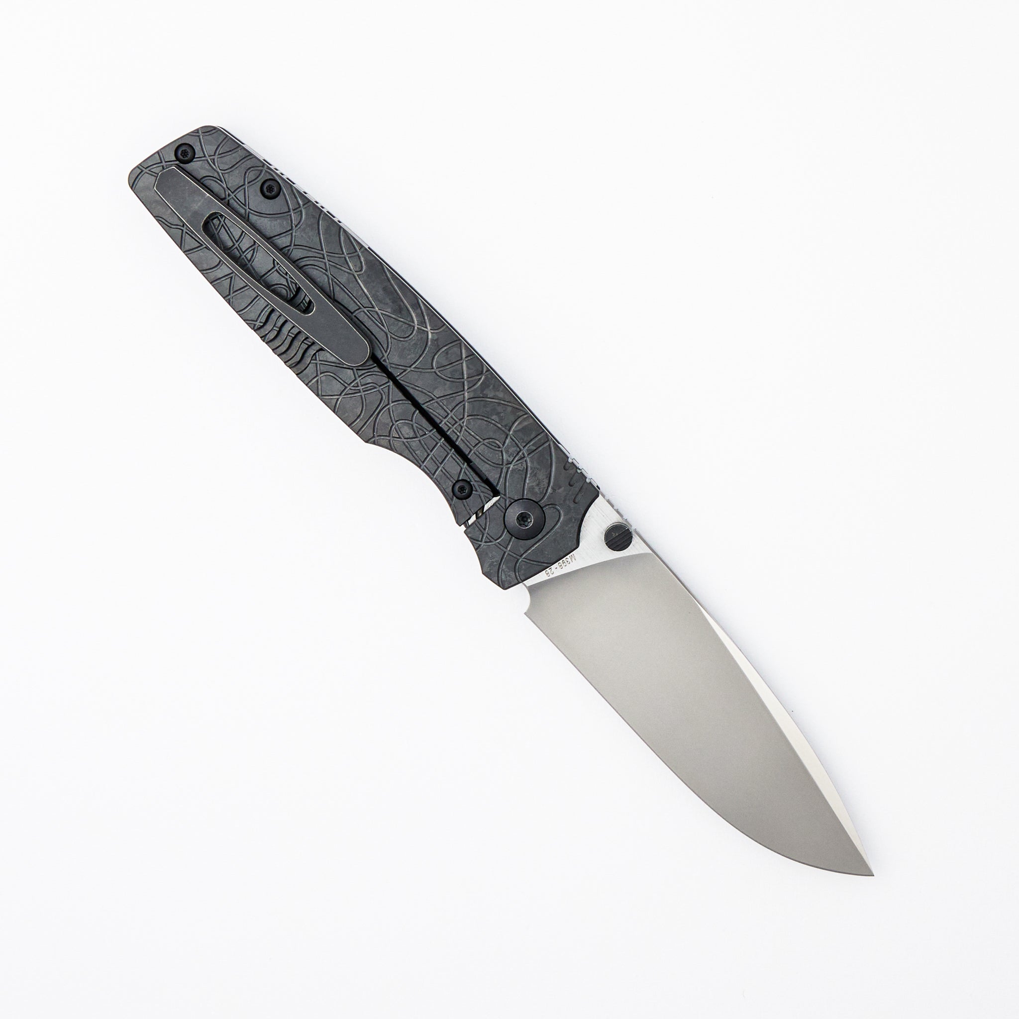 Lex - M398 Blade - Maze Black CrystalTi Handle Handle (Mike Kulygin Design)