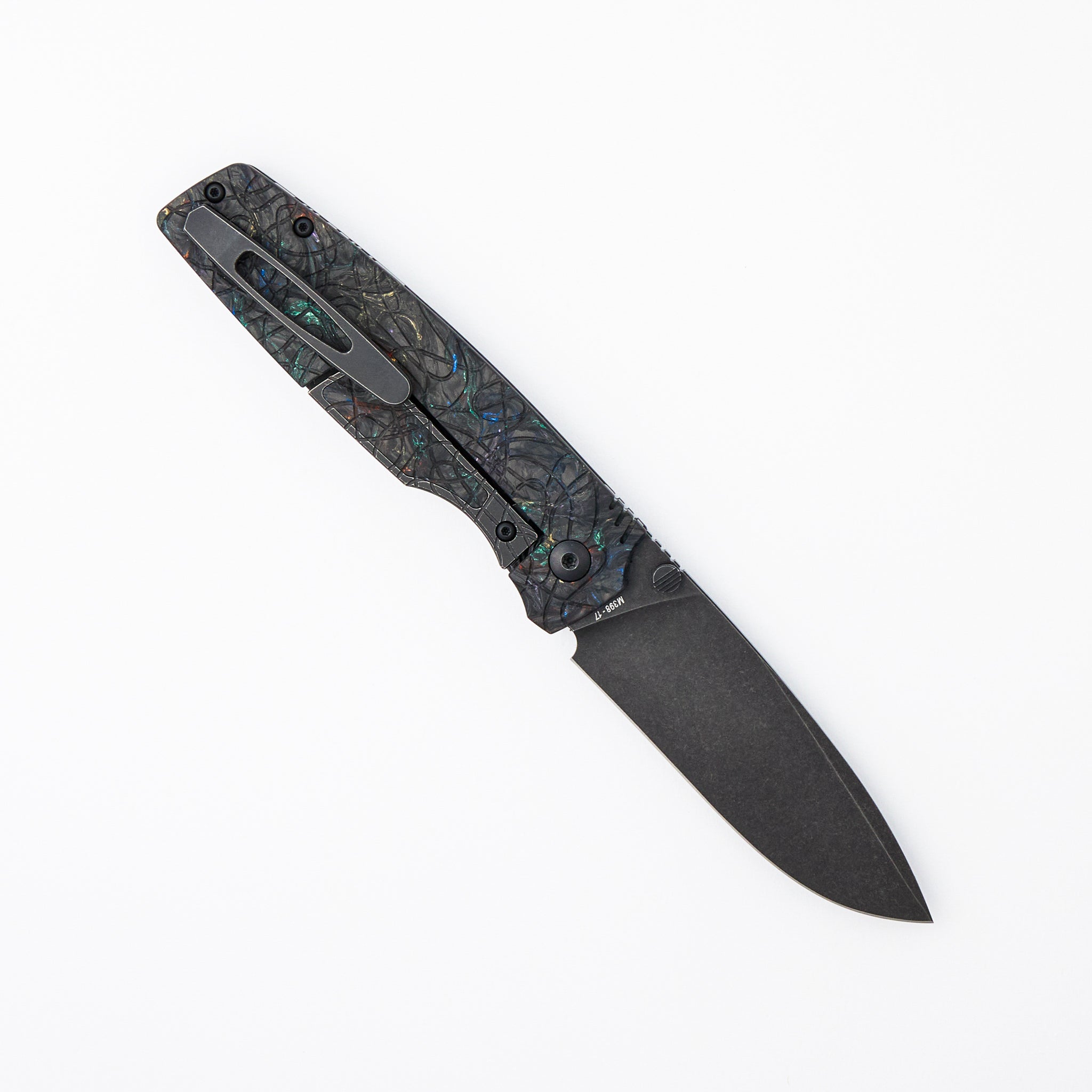Lex - M398 Blade - Colored Carbon Fiber Handle Handle (Mike Kulygin Design)