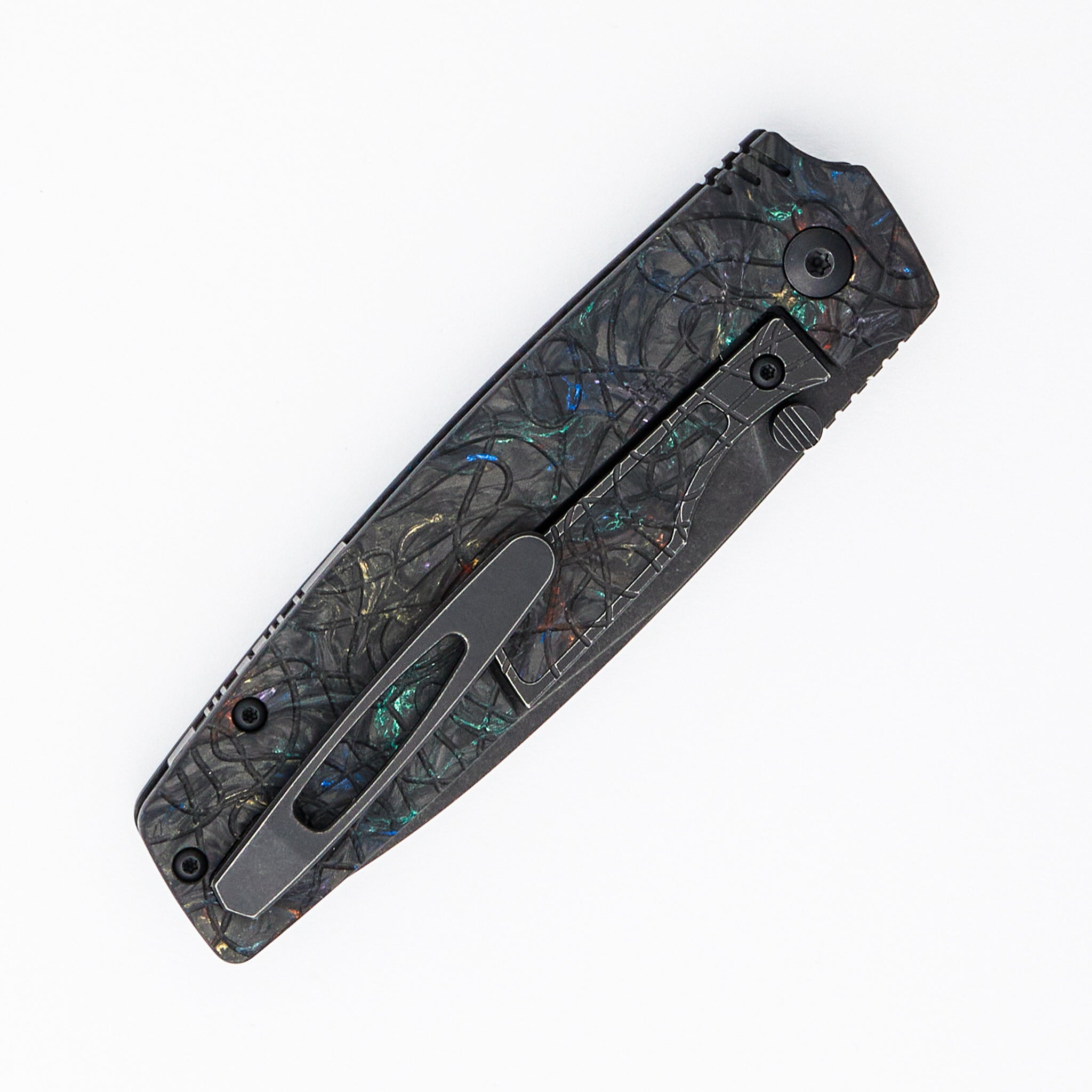 Lex - M398 Blade - Colored Carbon Fiber Handle Handle (Mike Kulygin Design)