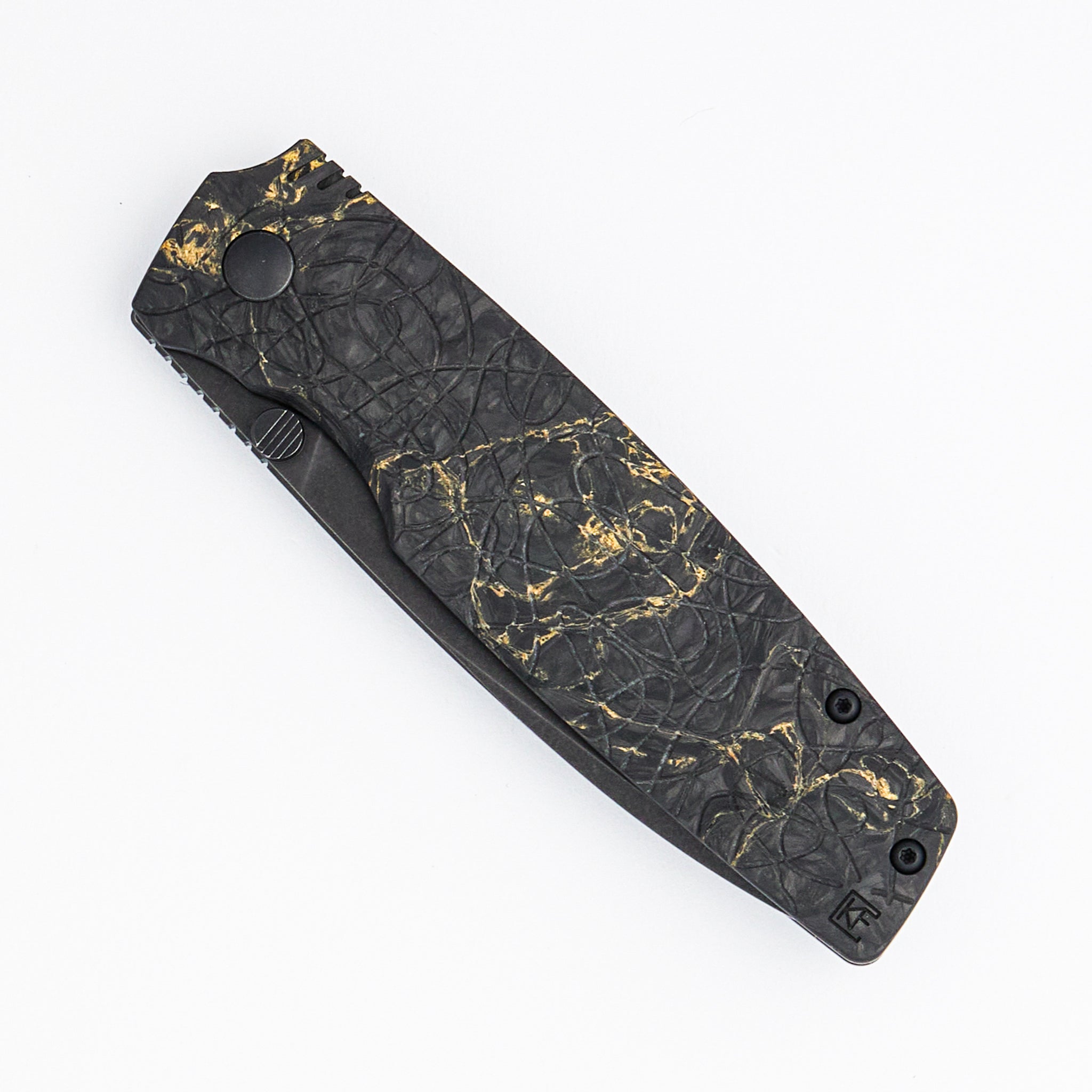 Lex - M398 Blade - Gold Carbon Fiber Handle Handle (Mike Kulygin Design)