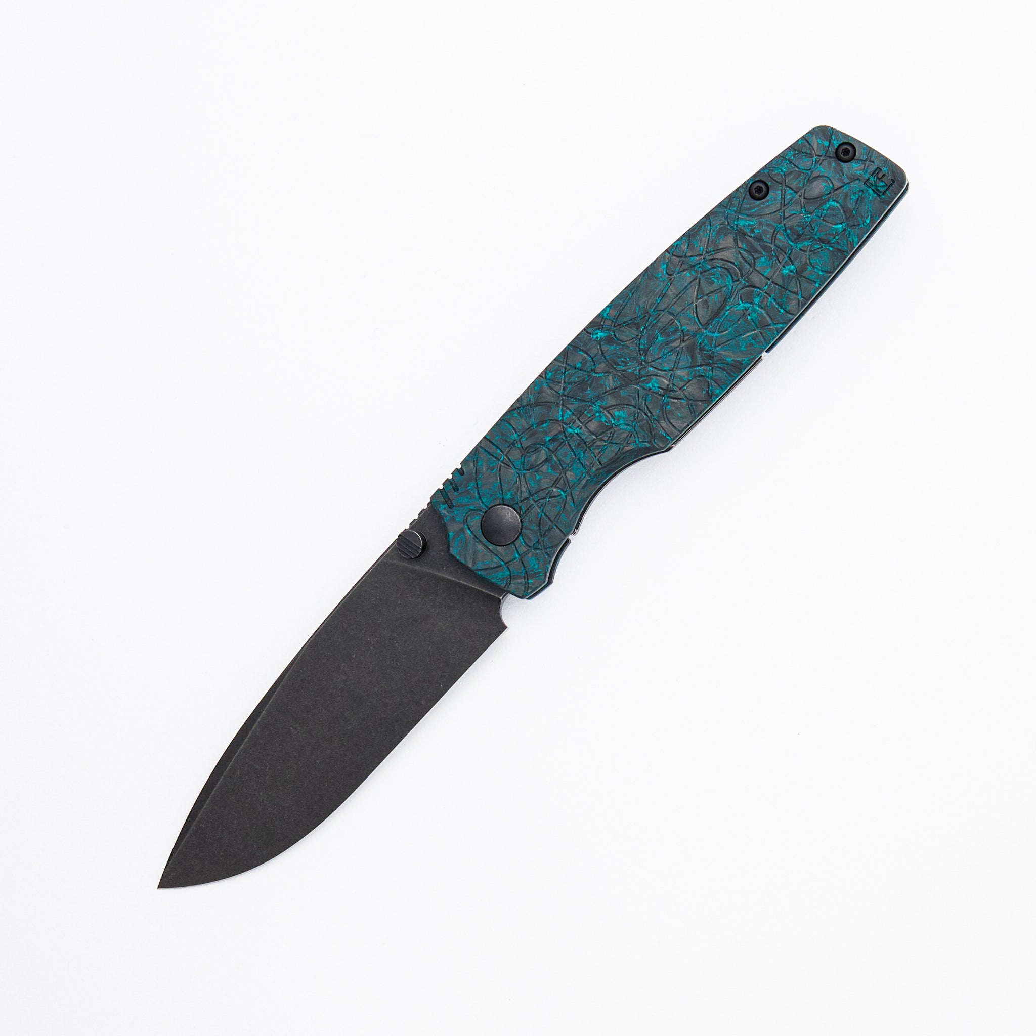 Lex - M398 Blade - Green Carbon Fiber Handle Handle (Mike Kulygin Design)