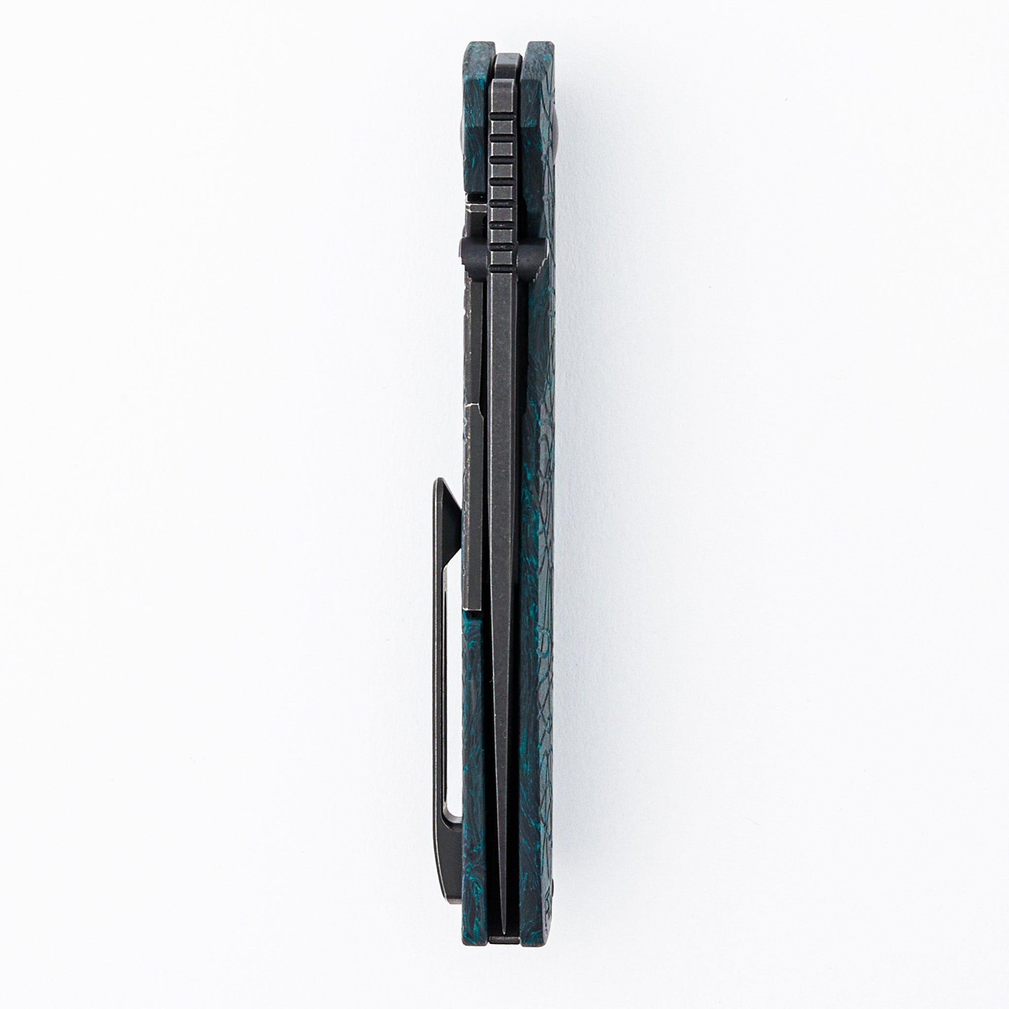 Lex - M398 Blade - Green Carbon Fiber Handle Handle (Mike Kulygin Design)