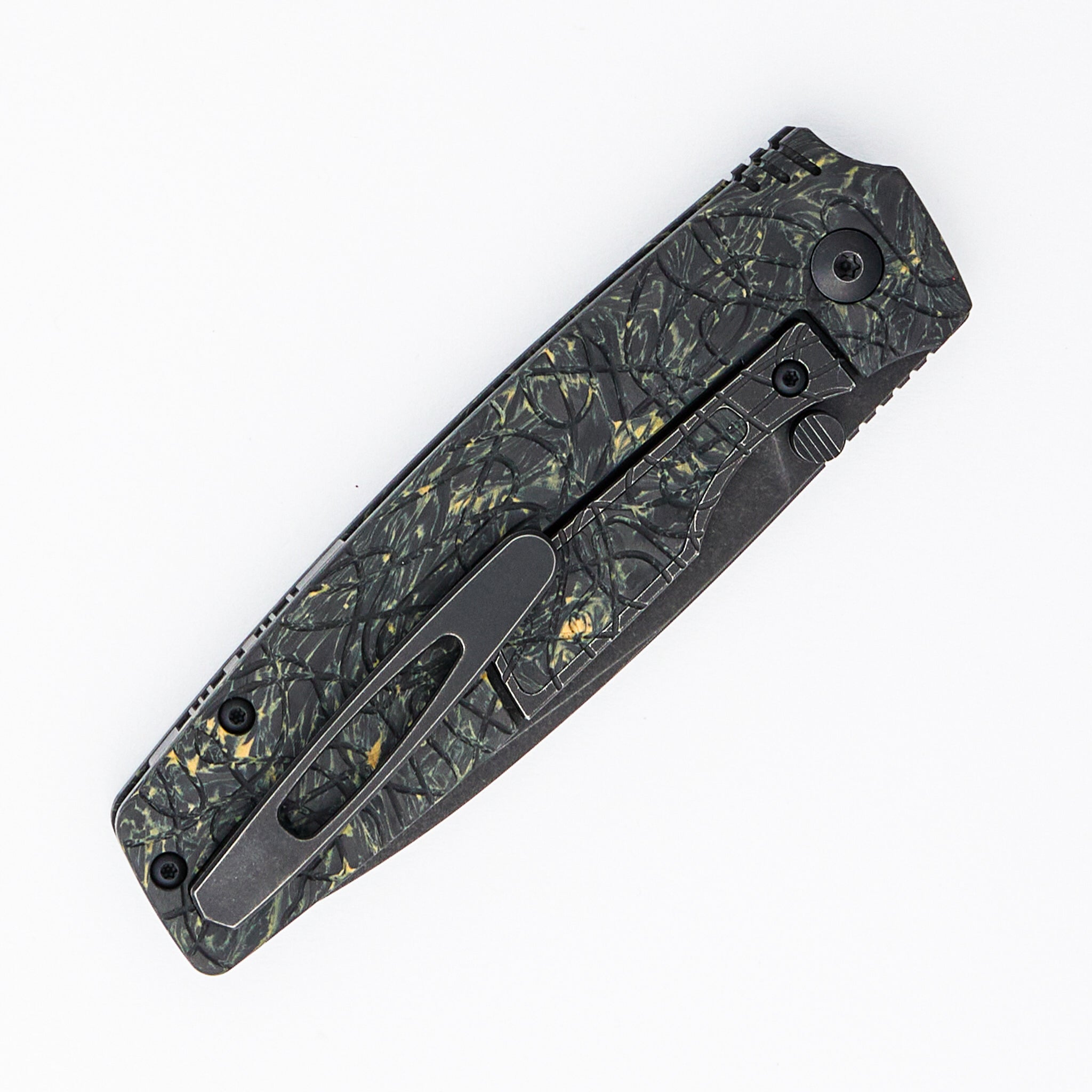 Lex - M398 Blade - Black/Yellow Carbon Fiber Handle (Mike Kulygin Design)