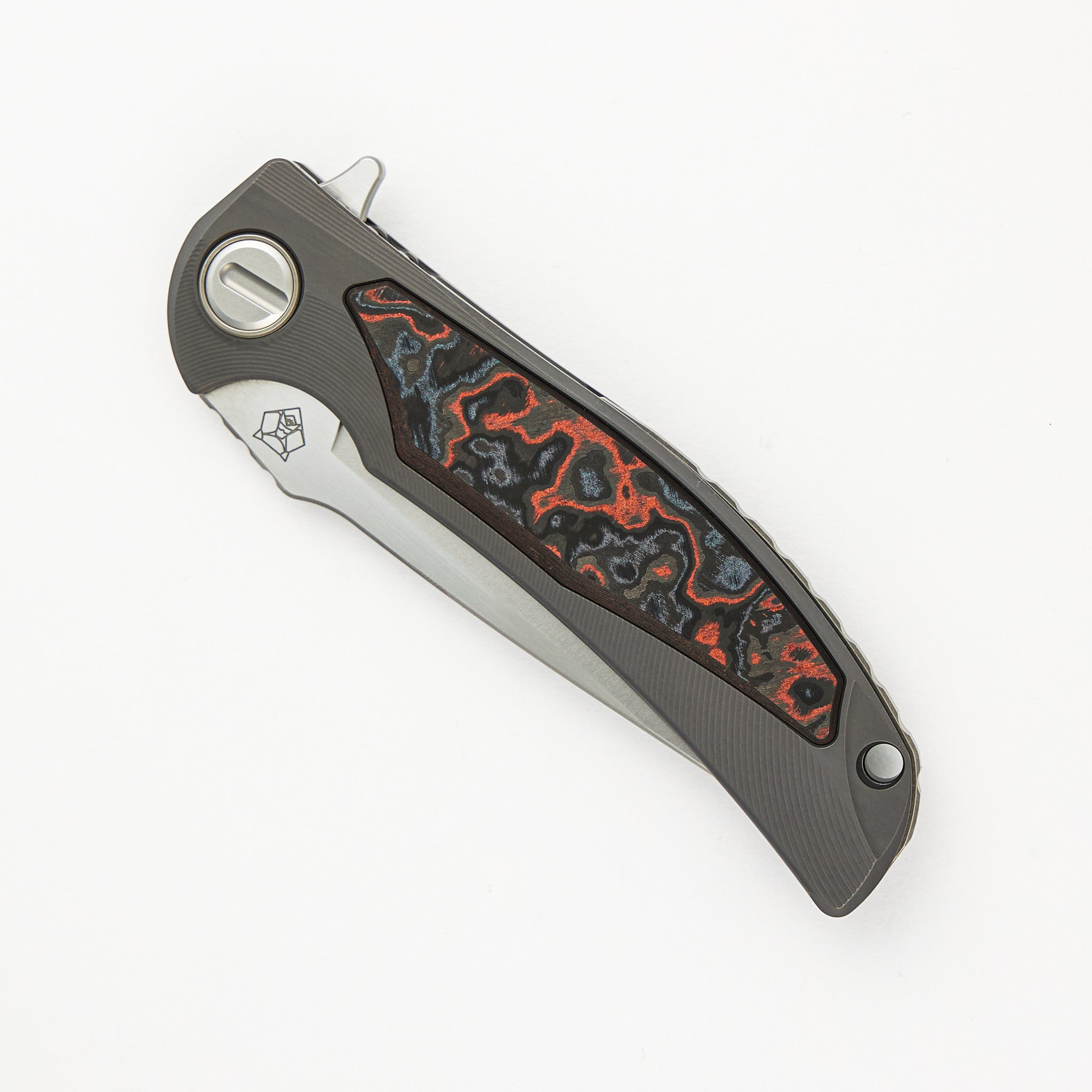 "Limited Edition" Molten Overkill - MagnaCut Blade - Titanium Handle W/ Lava & Ash CarboTi Inlays - SRRBS (RJ Martin Design)