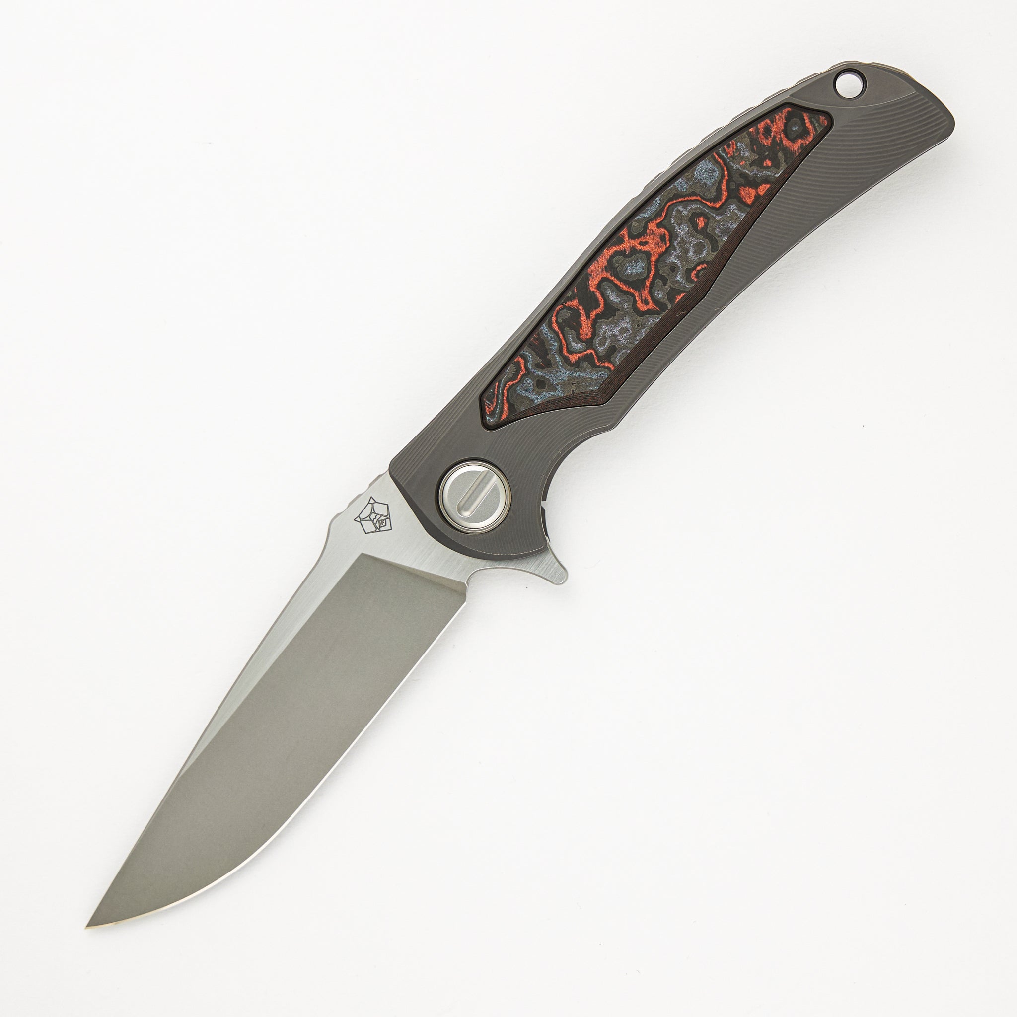 "Limited Edition" Molten Overkill - MagnaCut Blade - Titanium Handle W/ Lava & Ash CarboTi Inlays - SRRBS (RJ Martin Design)