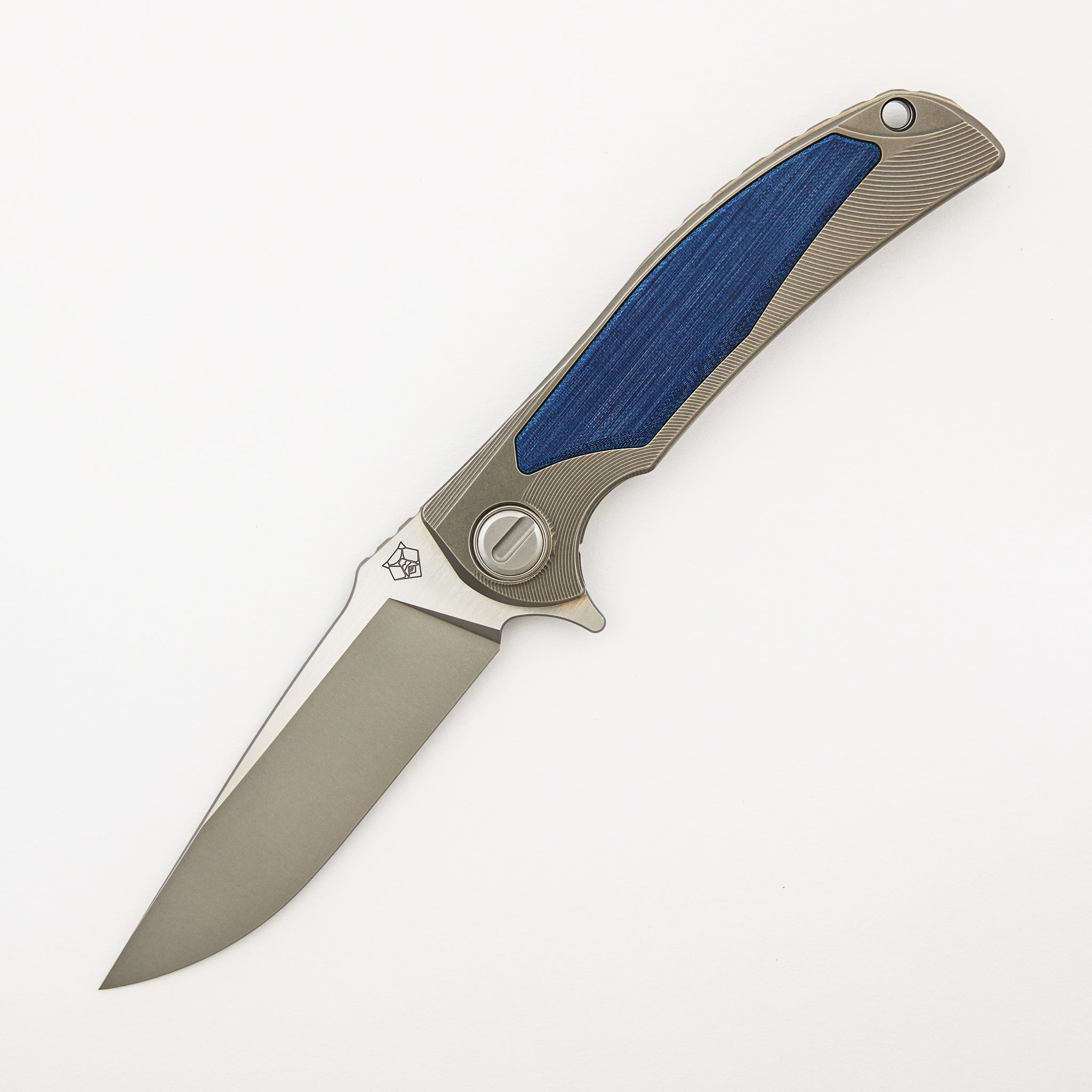 Denim Overkill - S90V Blade - Titanium Handle W/ Jeans Micarta Inlays - SRRBS (RJ Martin Design)