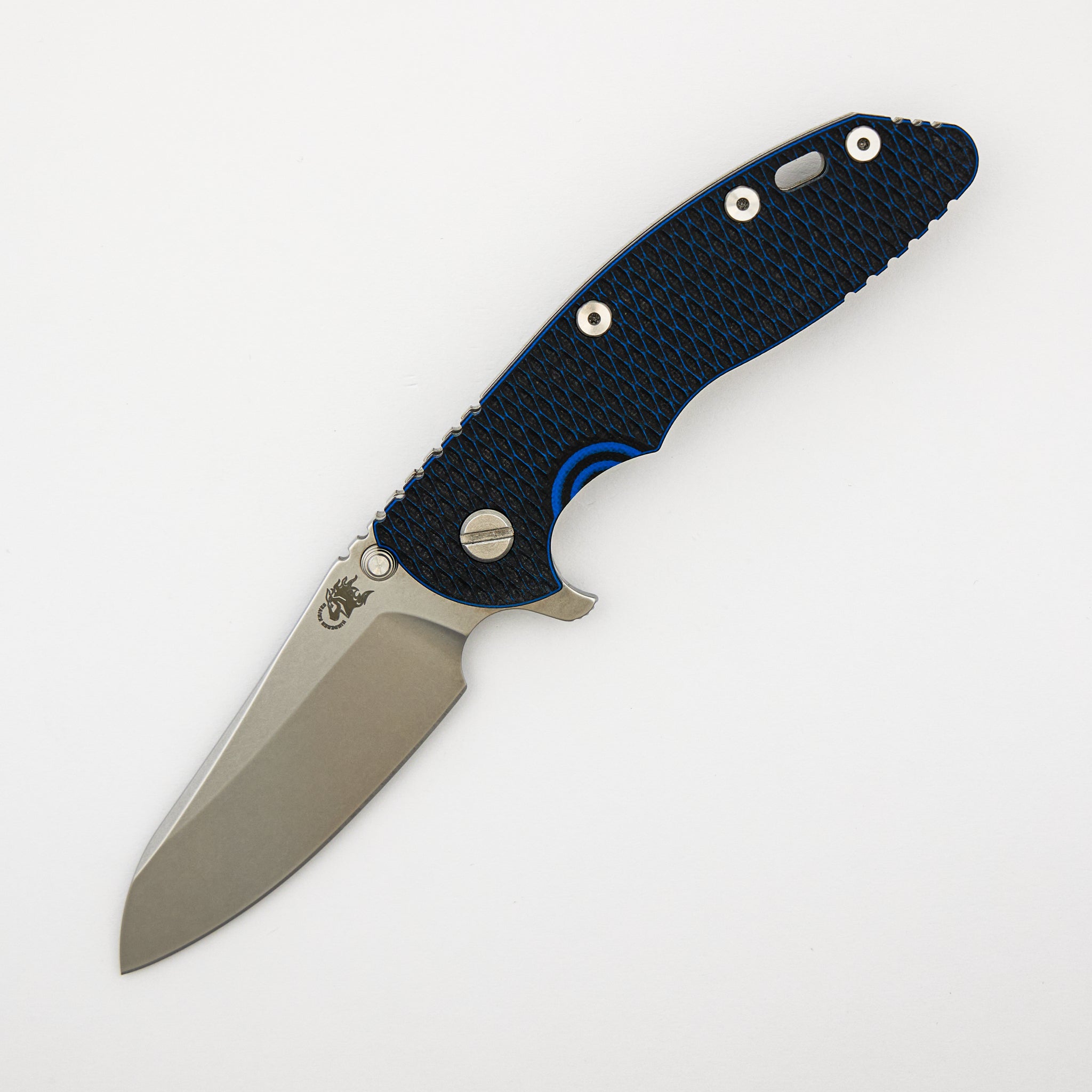 XM-18 3.5" - S45VN - Sheepsfoot - Tri-Way - Stonewash - Blue/Black G10
