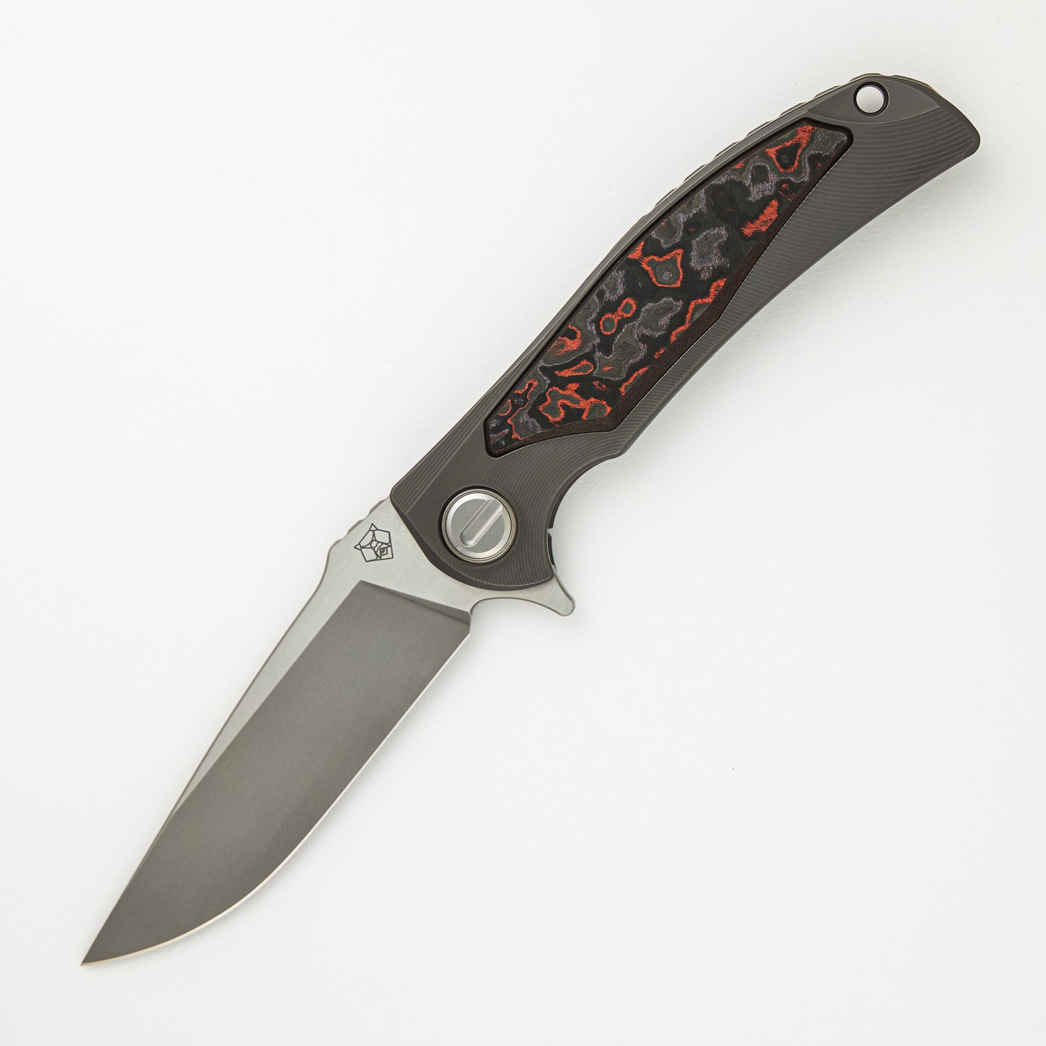 "Limited Edition" Molten Overkill - MagnaCut Blade - Titanium Handle W/ Lava & Ash CarboTi Inlays - SRRBS (RJ Martin Design)
