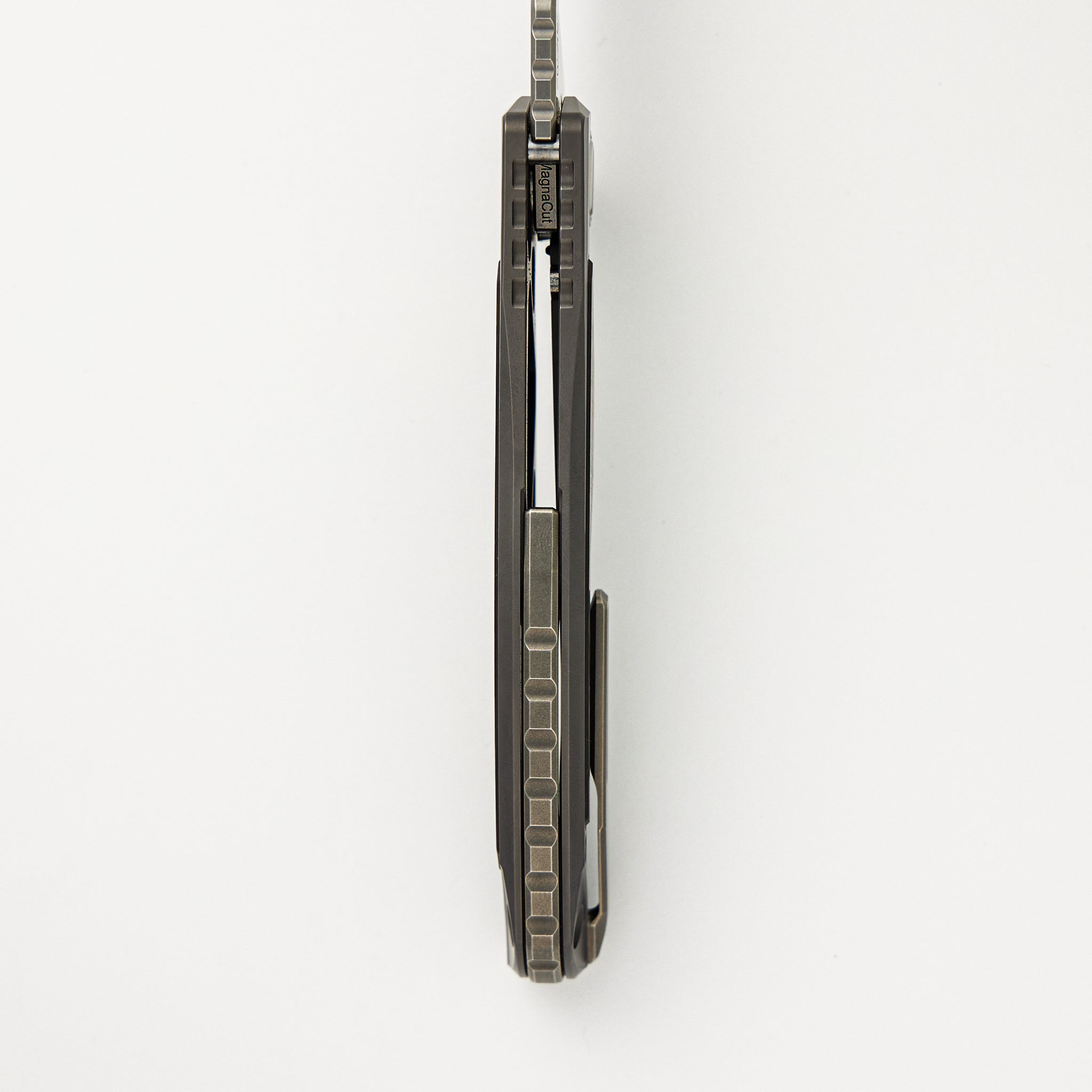 "Limited Edition" Molten Overkill - MagnaCut Blade - Titanium Handle W/ Lava & Ash CarboTi Inlays - SRRBS (RJ Martin Design)