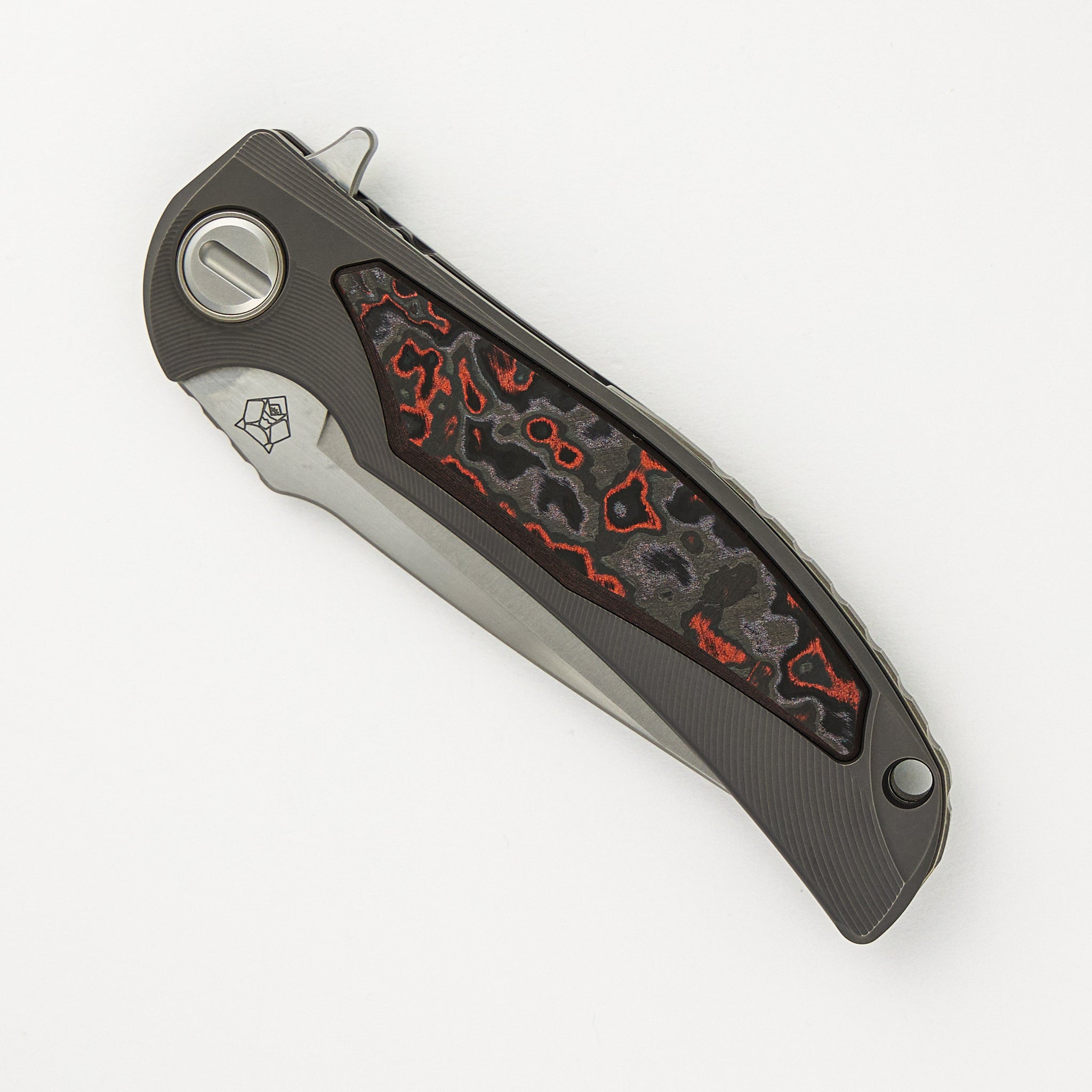 "Limited Edition" Molten Overkill - MagnaCut Blade - Titanium Handle W/ Lava & Ash CarboTi Inlays - SRRBS (RJ Martin Design)