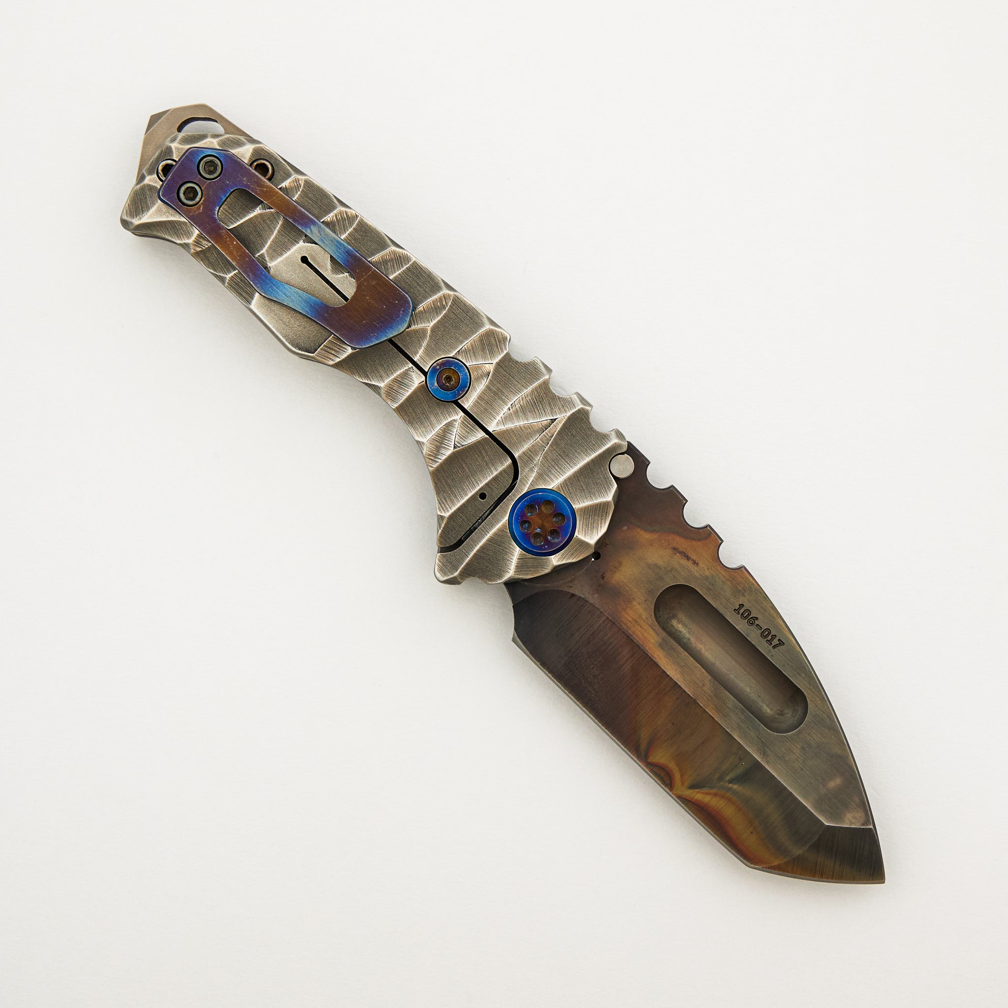 Genesis Ti - Vulcan Finish S35VN Blade - Predator Sculpted Titanium Handle