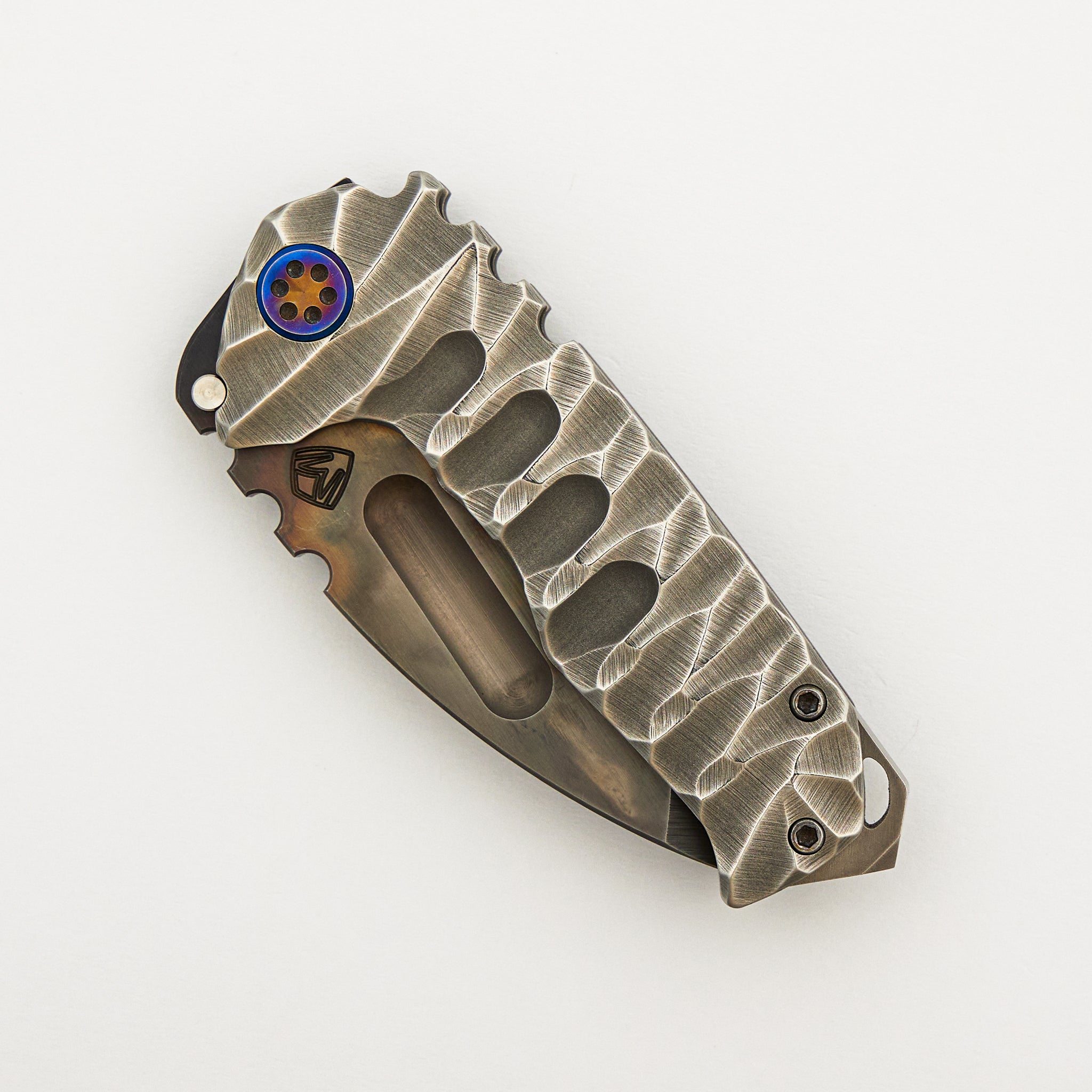 Genesis Ti - Vulcan Finish S35VN Blade - Predator Sculpted Titanium Handle