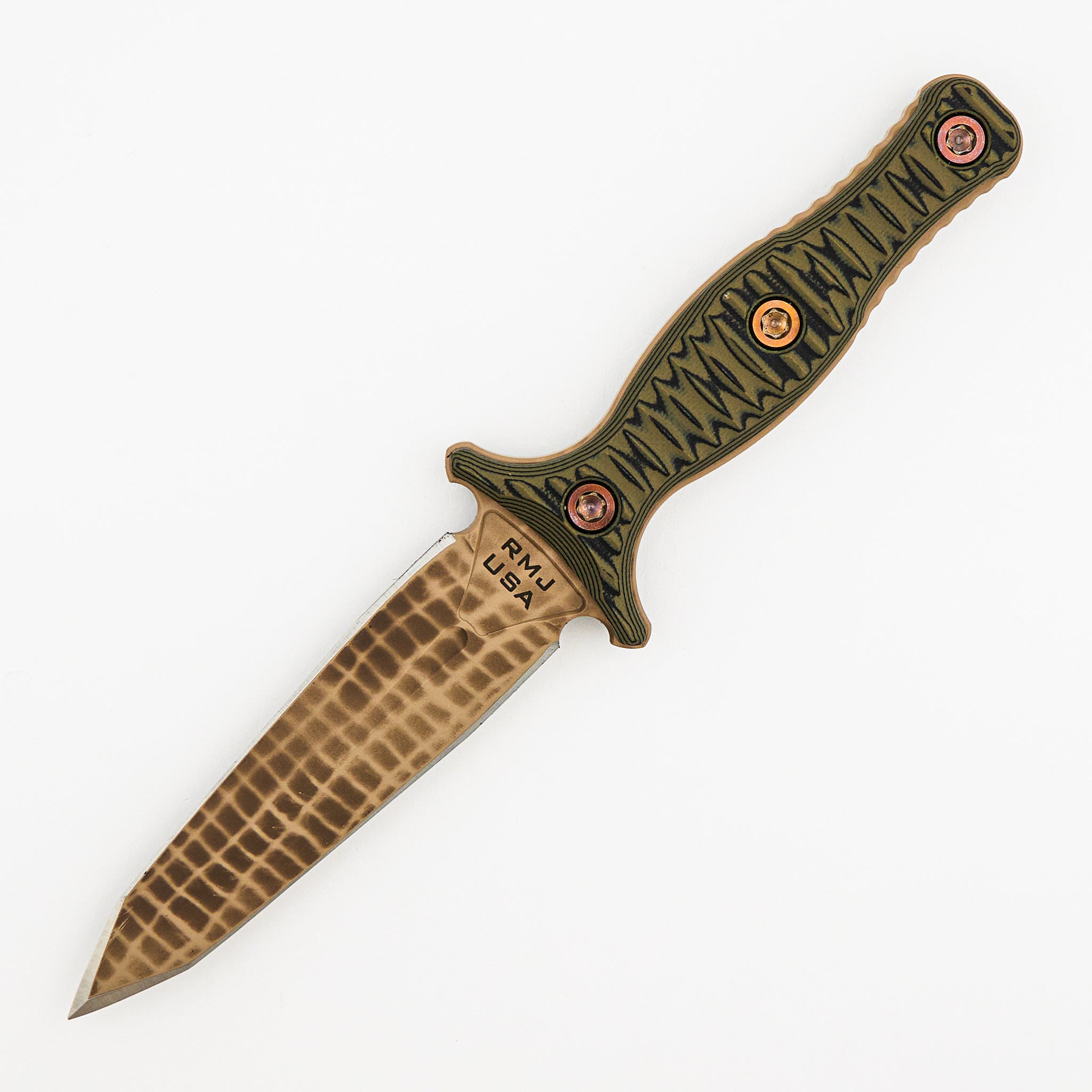Osprey K/T Custom Raider Dagger - CPM 3V Blade - Black/Green G10 Handle
