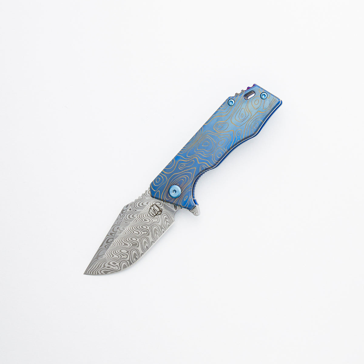Mini J-Cape - Damasteel Blade - Titanium Handle - ZircuTi Accents