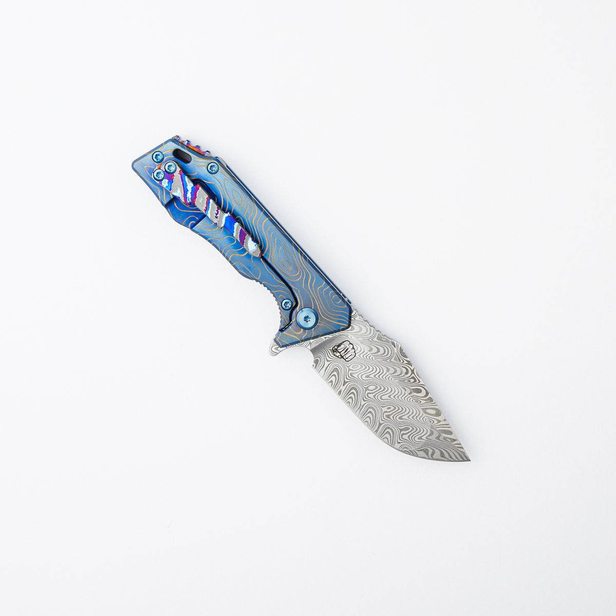 Mini J-Cape - Damasteel Blade - Titanium Handle - ZircuTi Accents