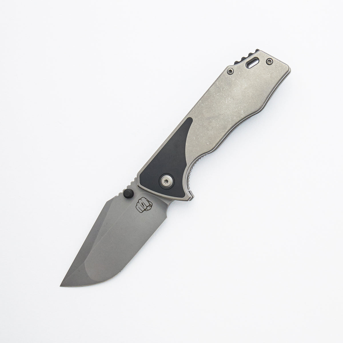 J-Cape V4 - CPM 20CV Blade - Grey Zirc Blasted Titanium Handle - Zirconium Inlays