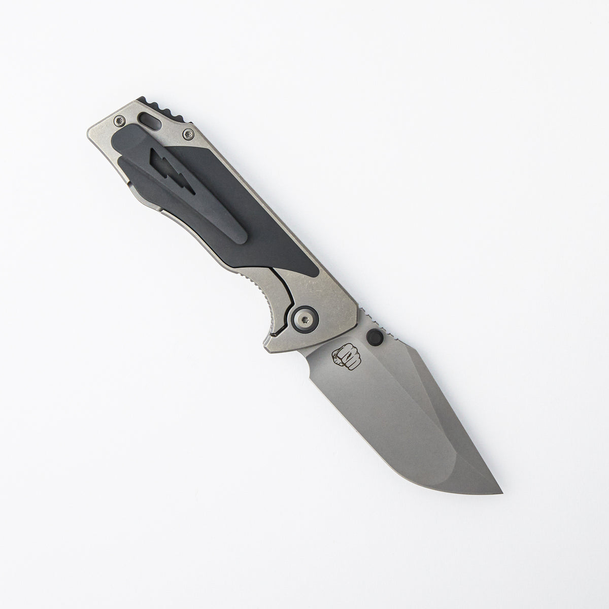 J-Cape V4 - CPM 20CV Blade - Grey Zirc Blasted Titanium Handle - Zirconium Inlays