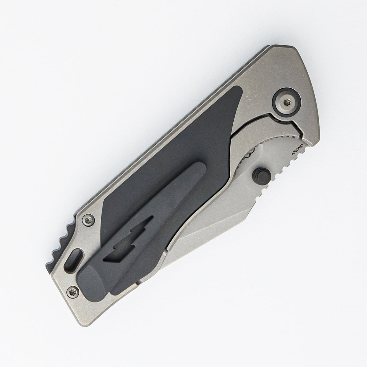 J-Cape V4 - CPM 20CV Blade - Grey Zirc Blasted Titanium Handle - Zirconium Inlays