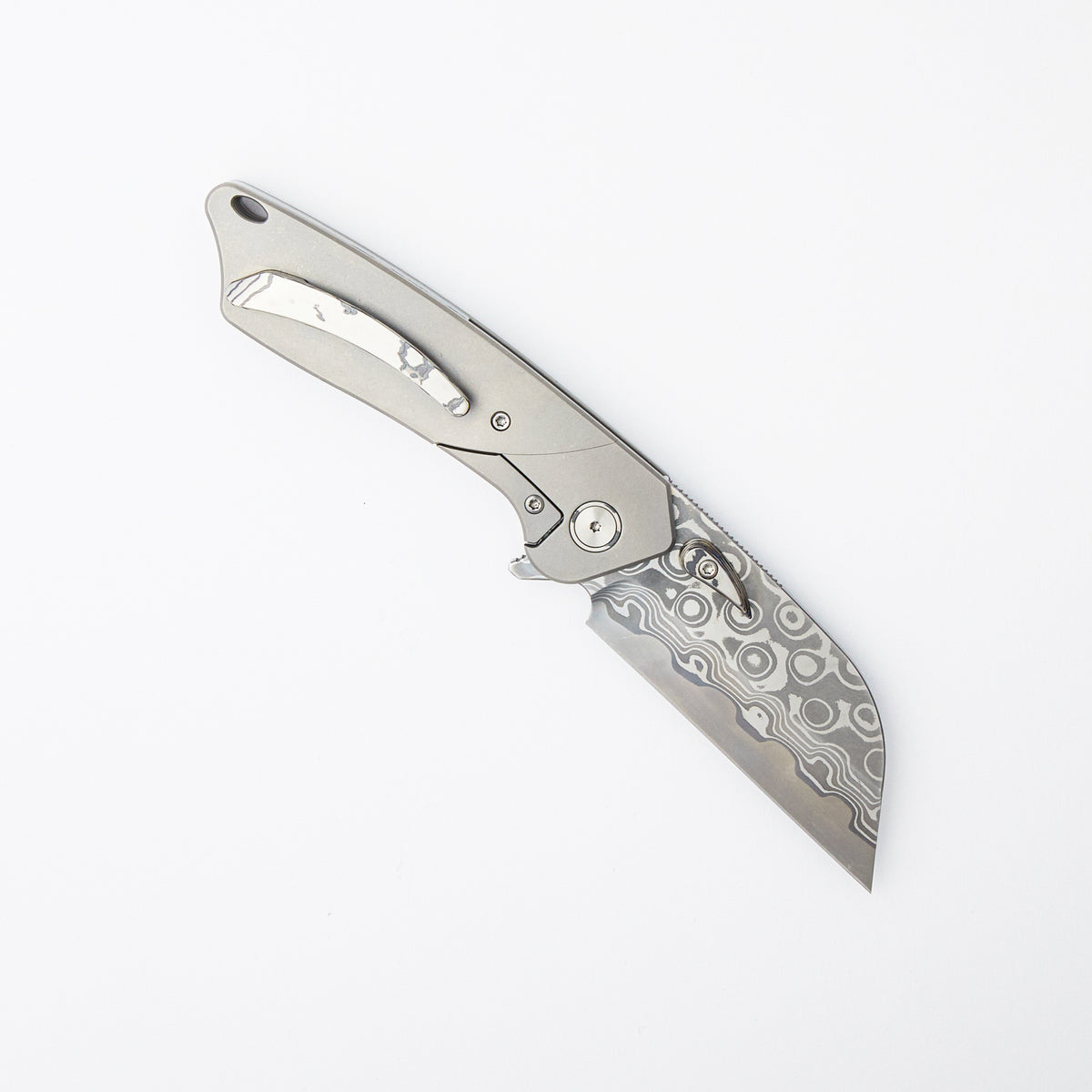Boomslang - Stonewashed Titanium Handle - XHP Core Raindrop/Acid Blade