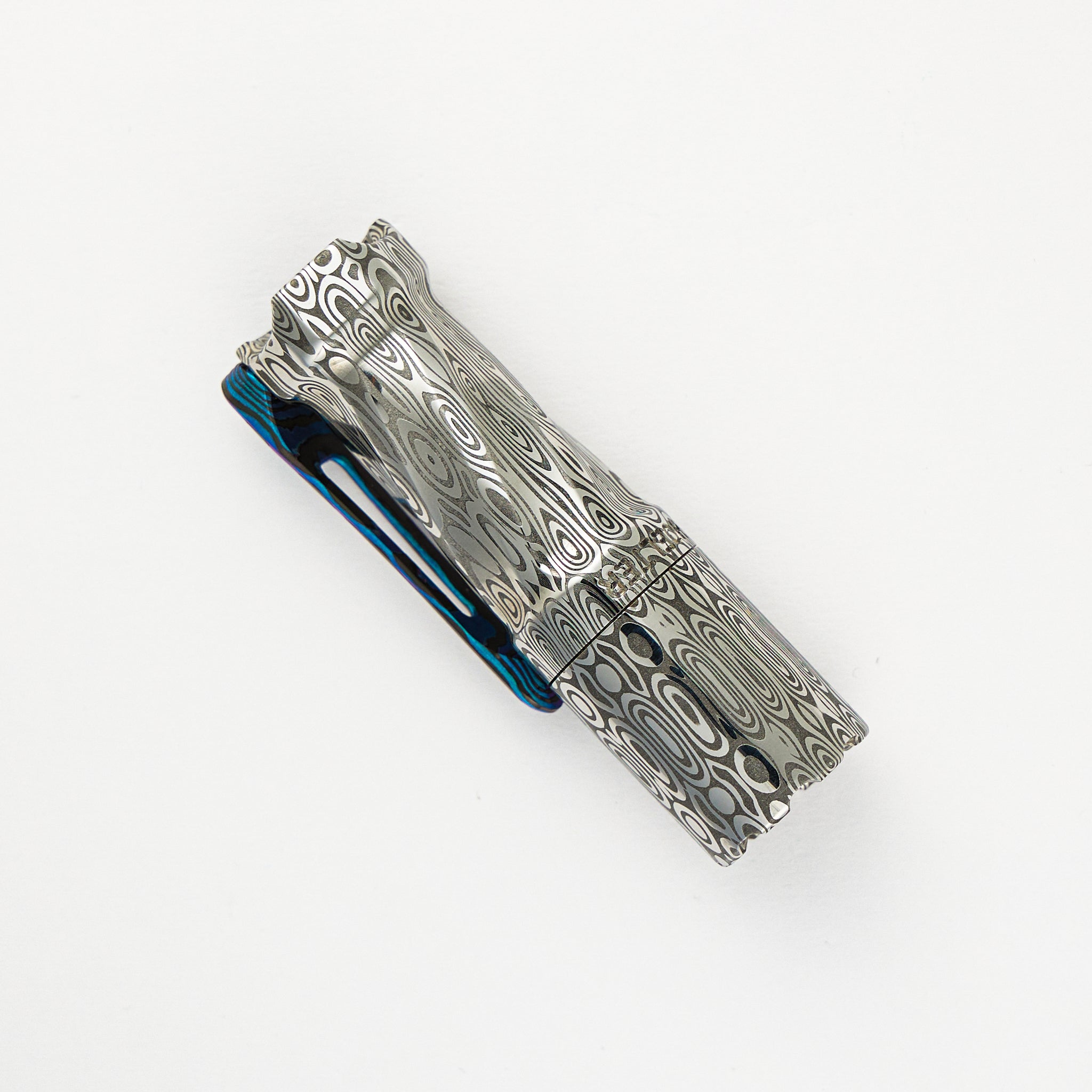 Fenja FTD Custom Flashlight - Damasteel/DarkTi