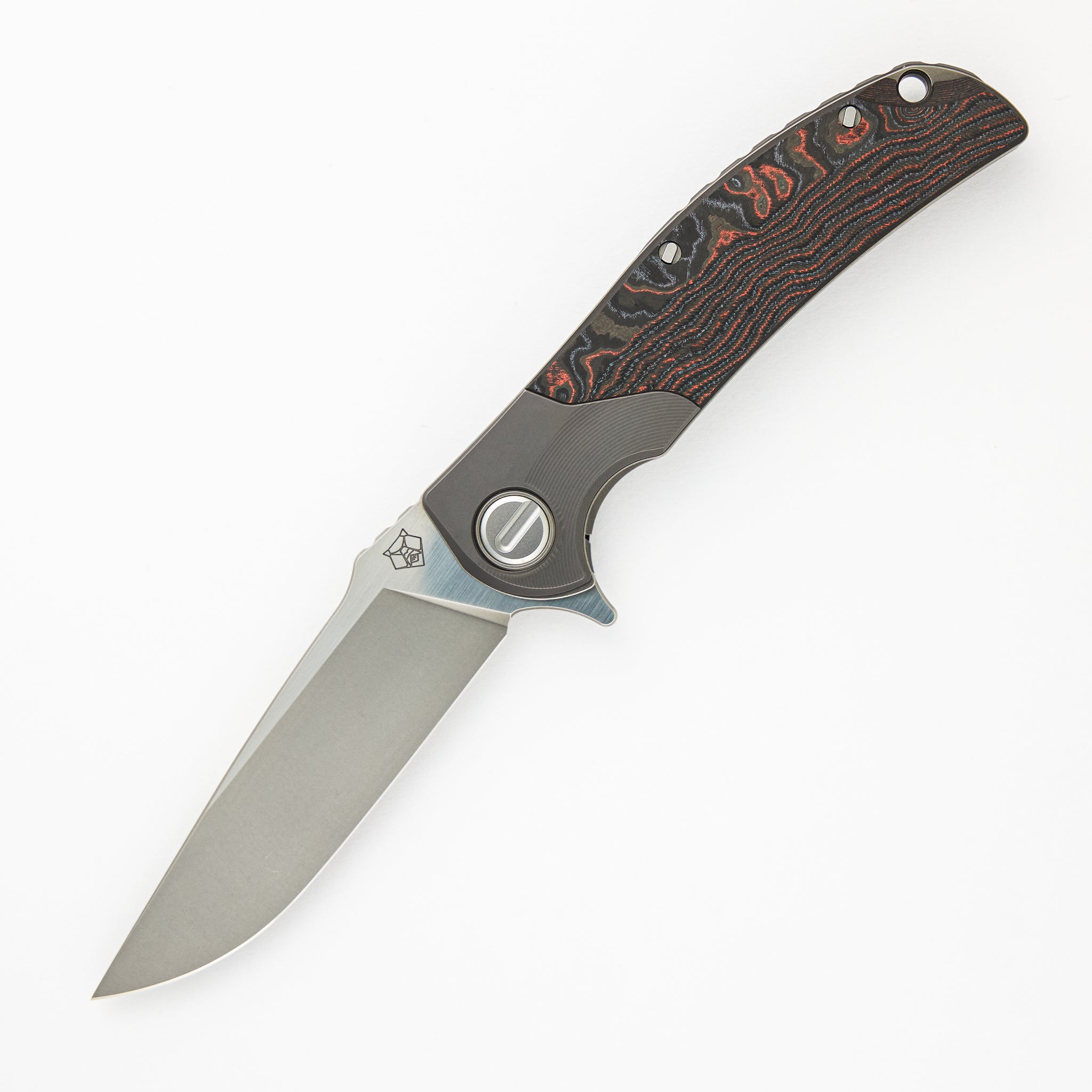 "Limited Edition" RQ36 - TItanium/Lava & Ash CaboTi Handle - S110V Blade - SRRBS (RJ Martin Design)