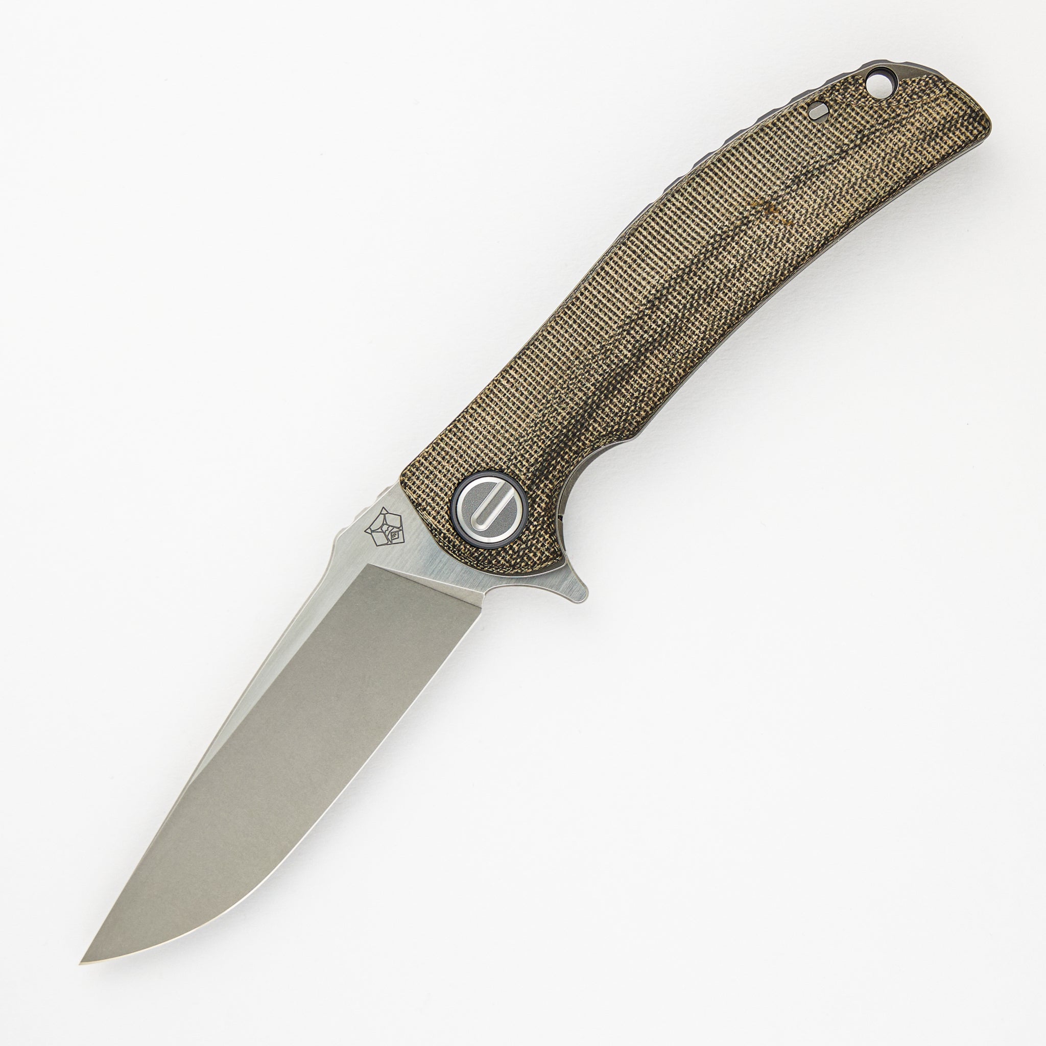 SOFT OVERKILL – M398 BLADE – GREEN CANVAS MICARTA HANDLE – RBS “LIMITED EDITION” (RJ MARTIN DESIGN)