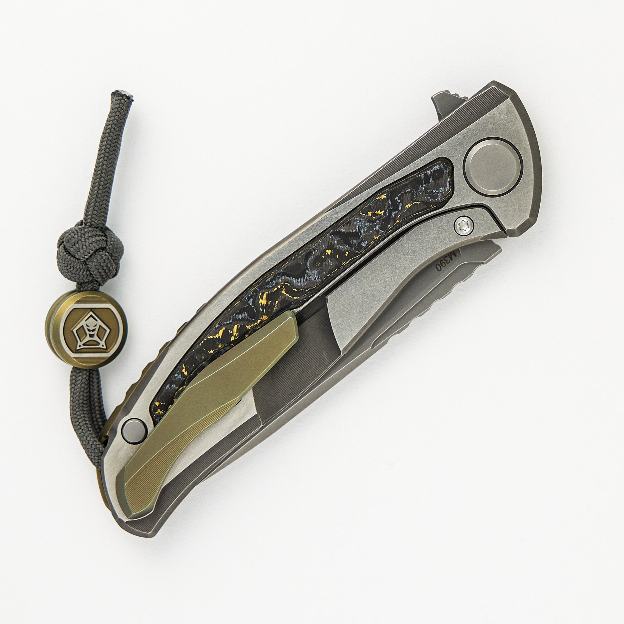 F95NL Gen. 5 - Blade Show Exclusive 2024 - M390 Blade - Titanium Handle - Golden Spark TechnoCarbo Inlays - MRBS