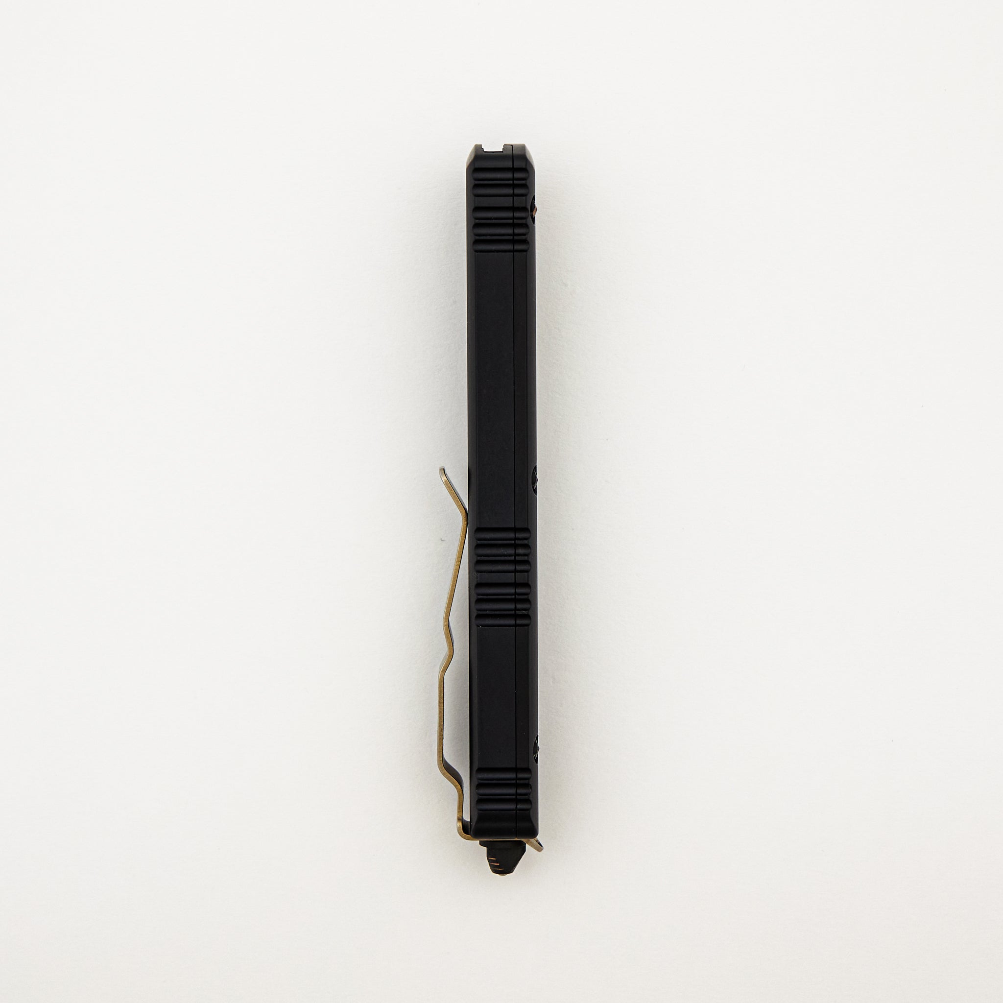 Marfione Custom Knives Ultratech - Warhound Vegas Forge Sharktooth Pattern - Hefted Anodized Alloy W/ Copper Ringed HW S/N 019